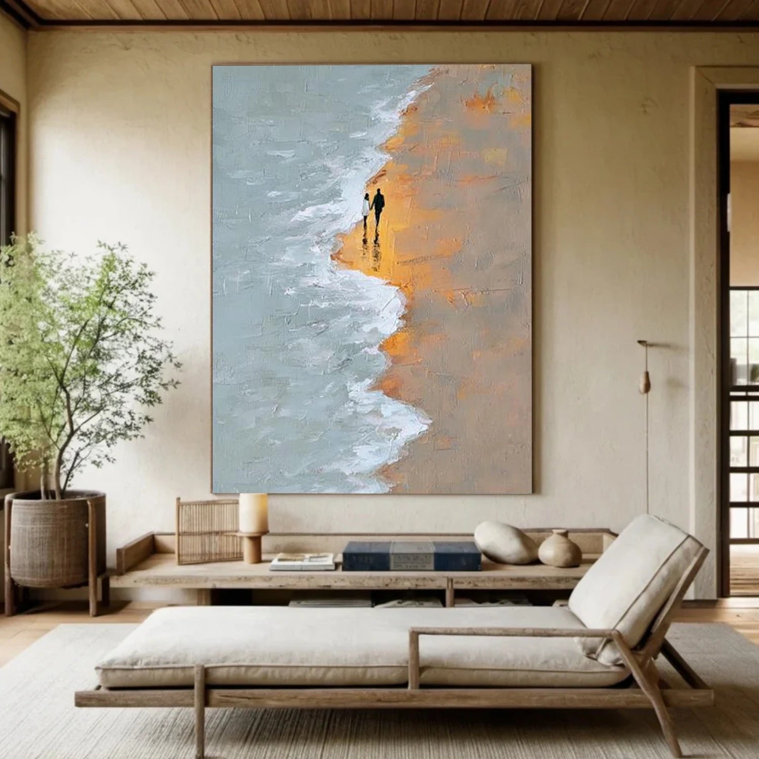 Abstract Ocean And Sky Canvas Art #OC168