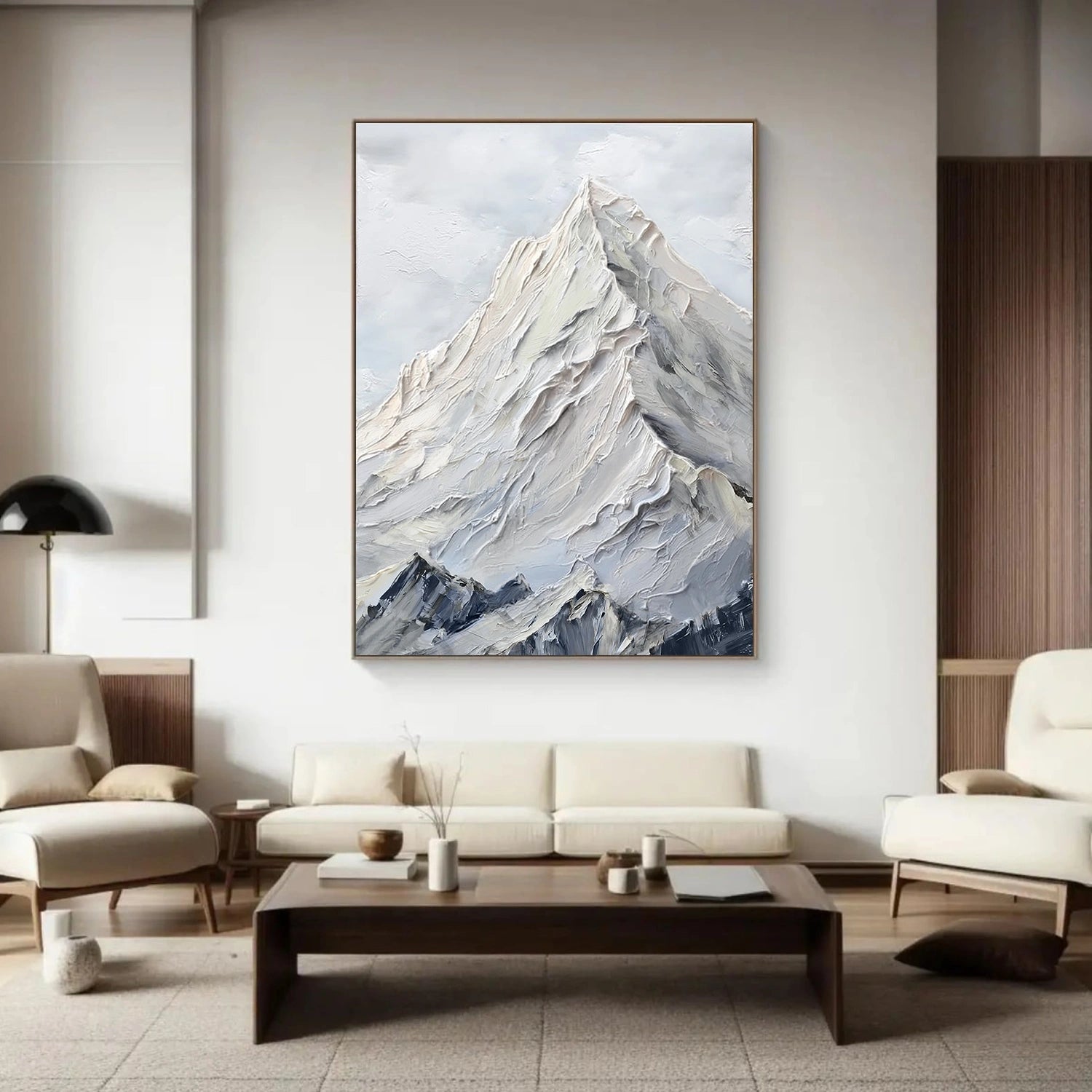 Minimalist Mountain Textured Canvas Art #BT054
