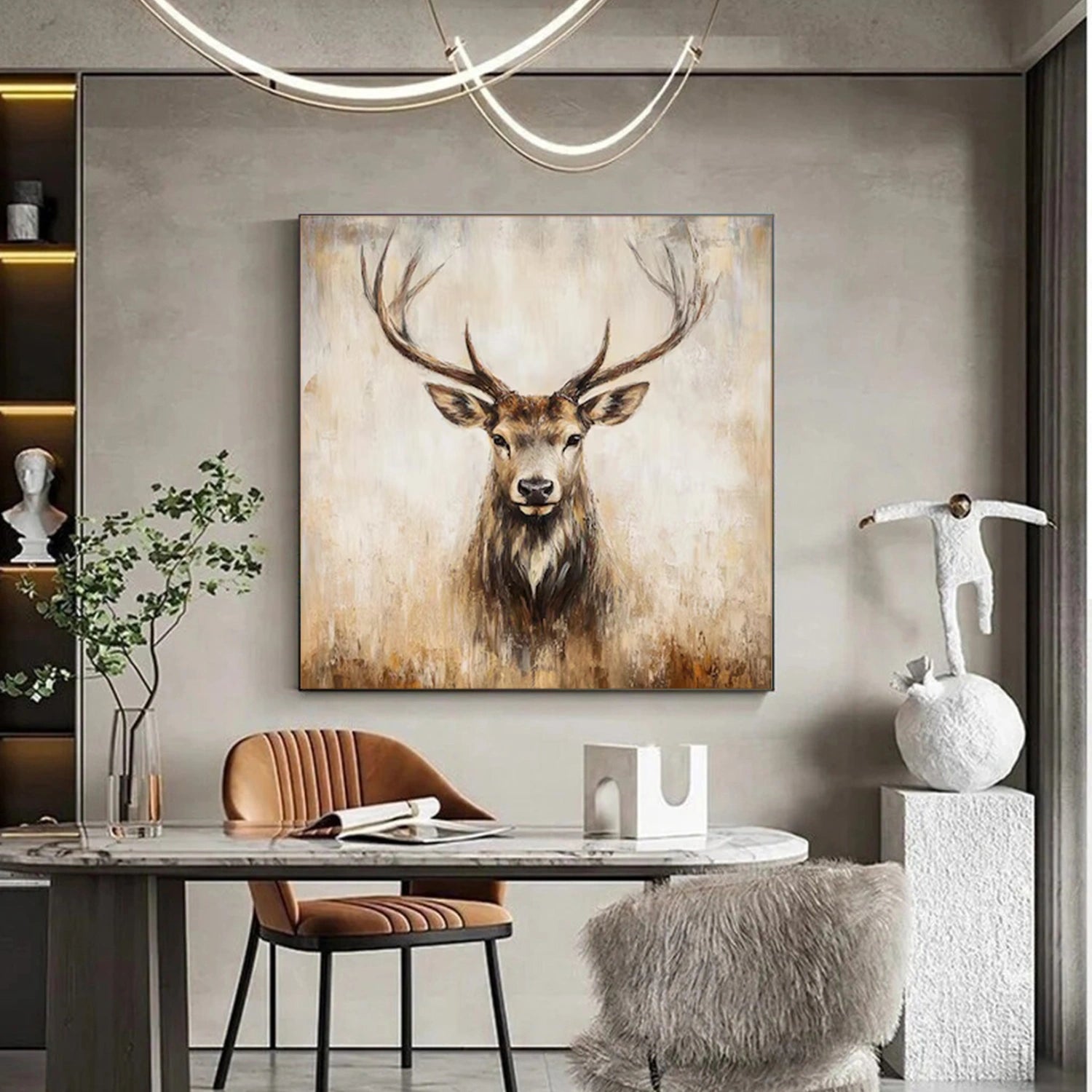 Abstract Animal Canvas Art #DW112