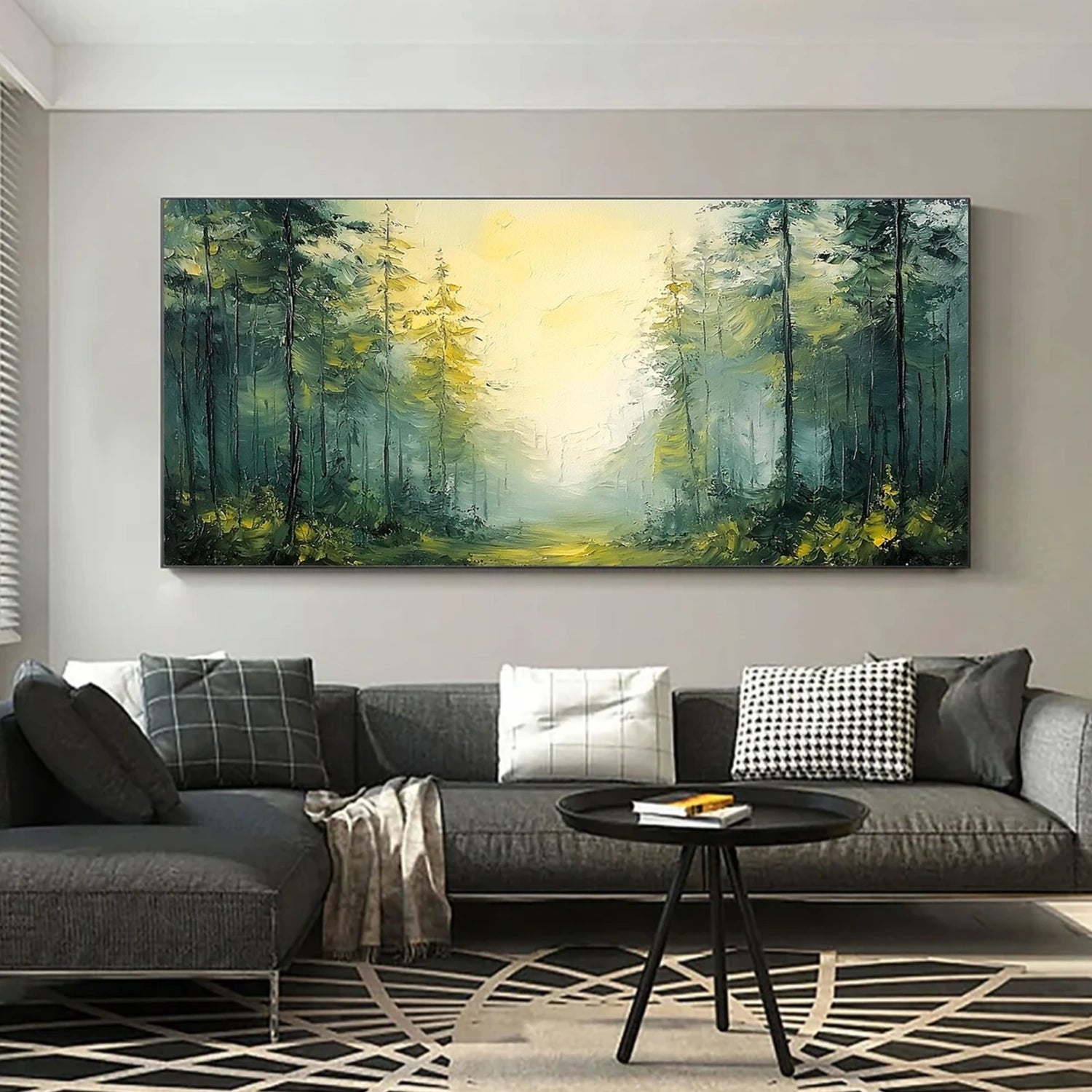 Abstract Flower And Tree Textured Canvas Art #MF133