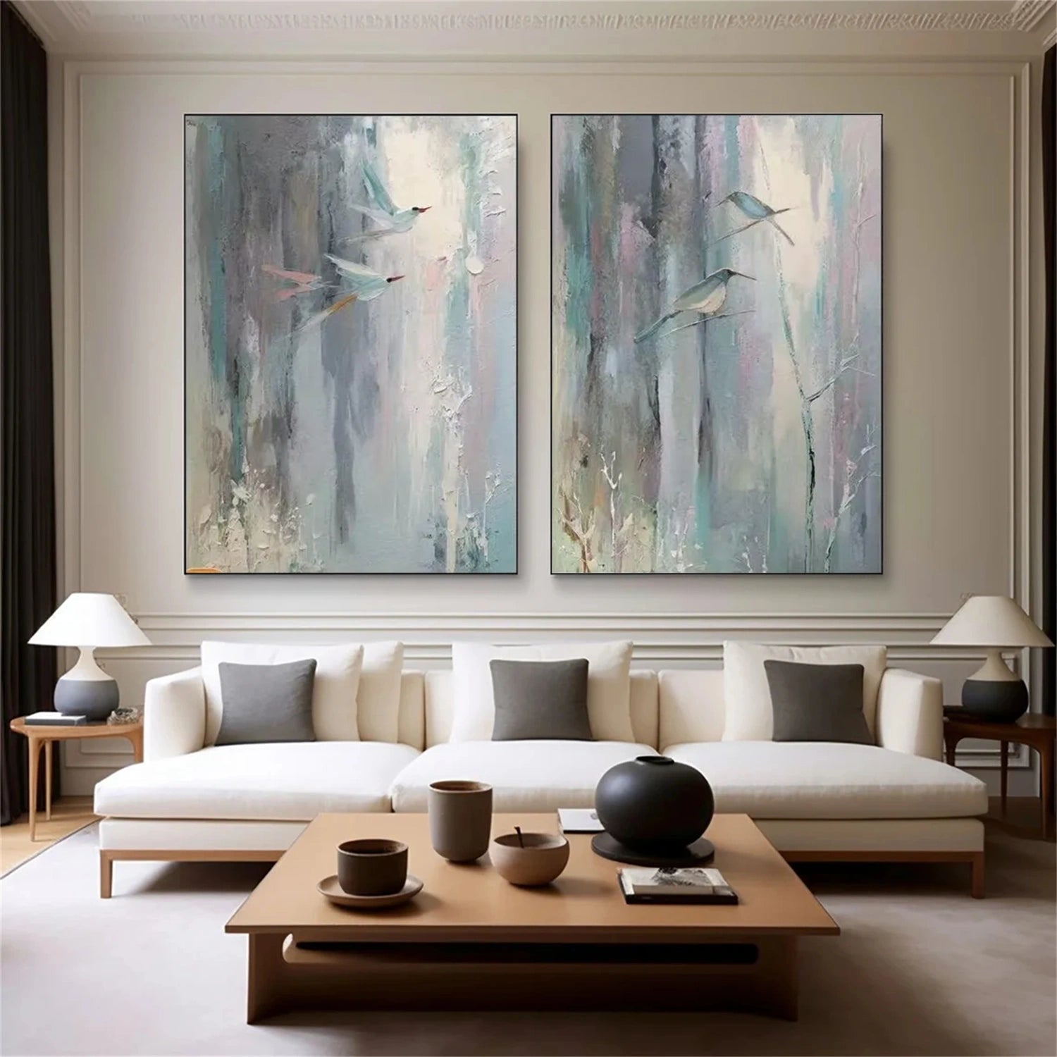 Abstract Animal Canvas Art Set of 2 #DW088