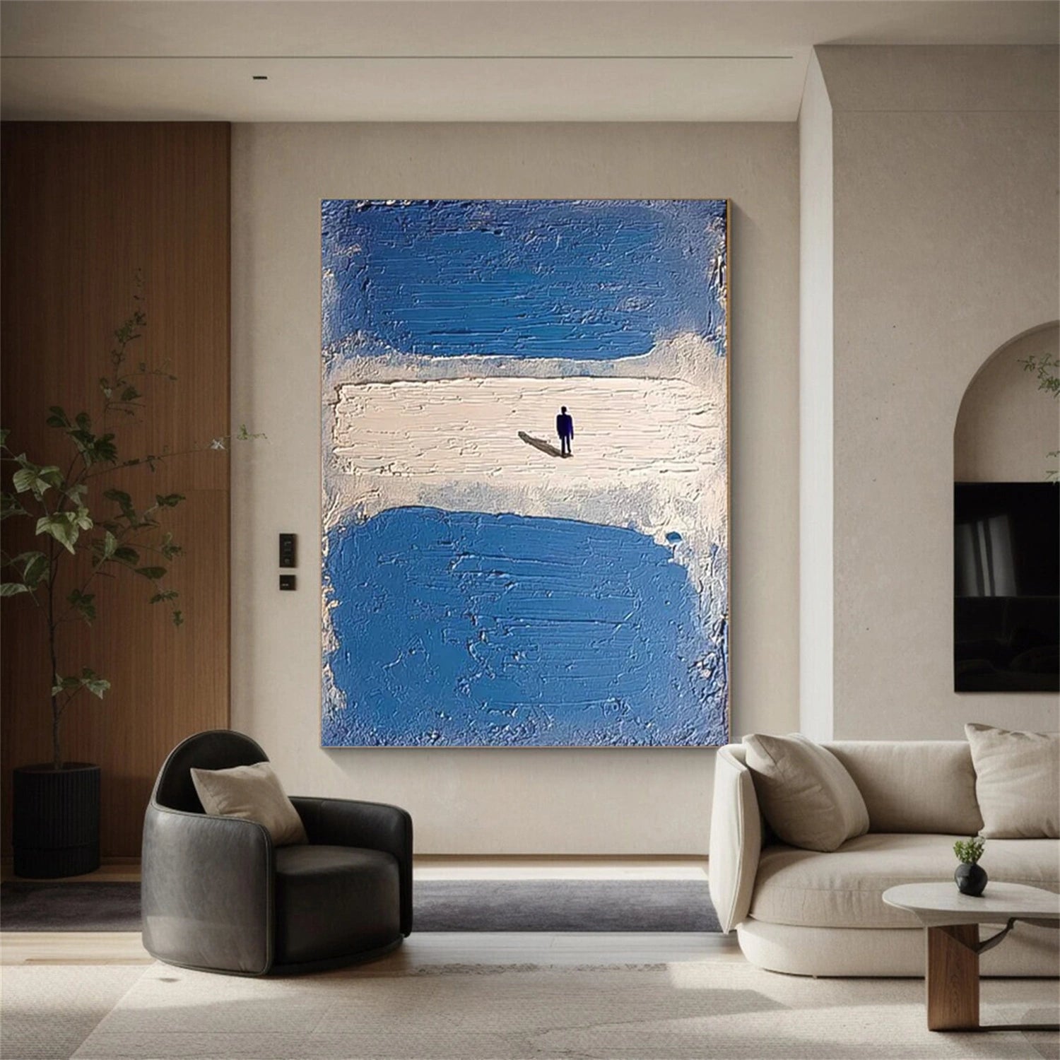 Abstract Portrait Textured Wall Art # LA053