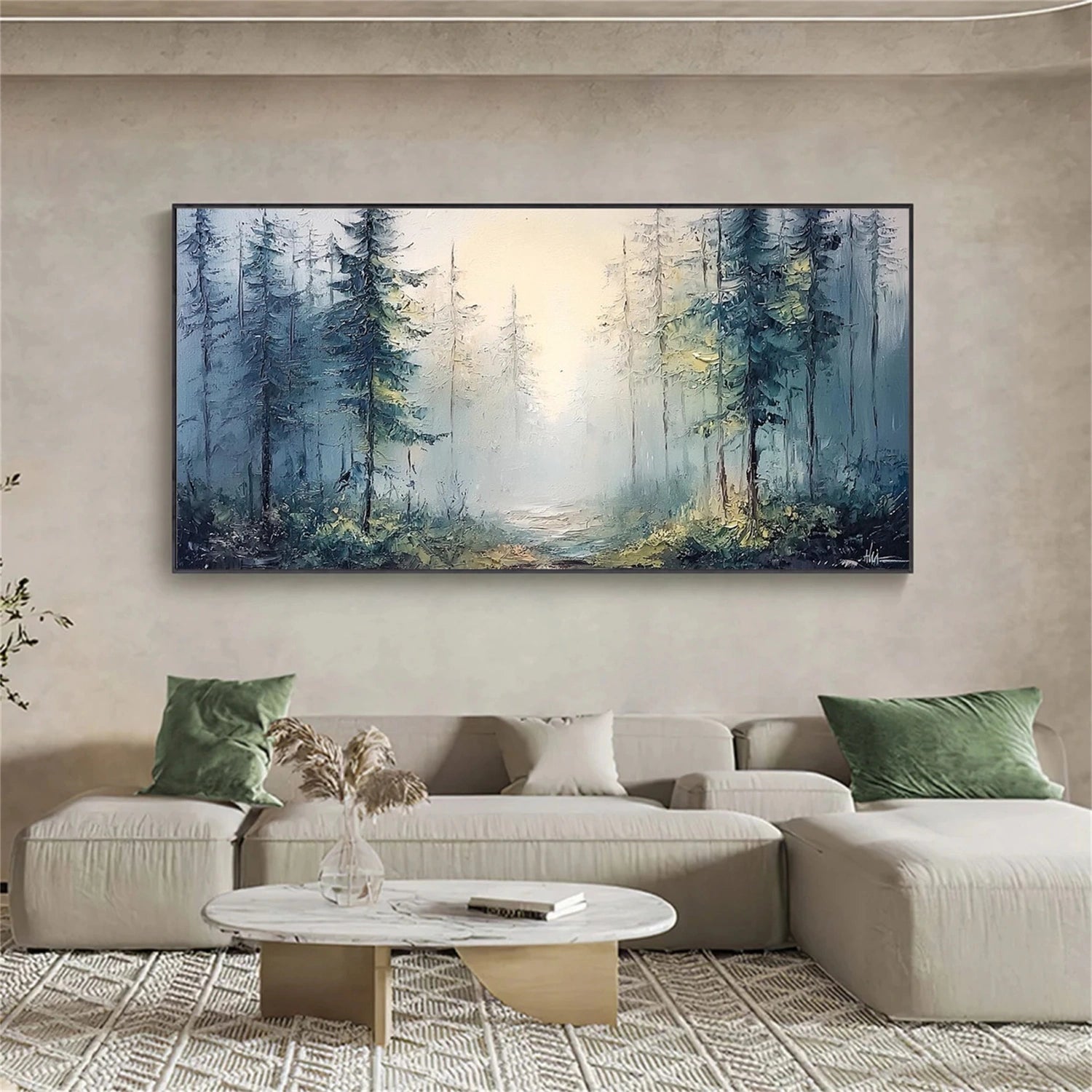 Abstract Flower And Tree Textured Canvas Art #MF134