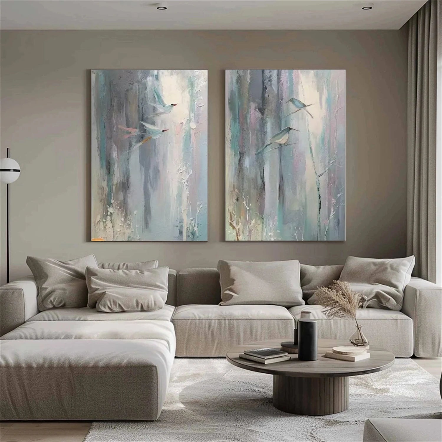 Abstract Animal Canvas Art Set of 2 #DW088