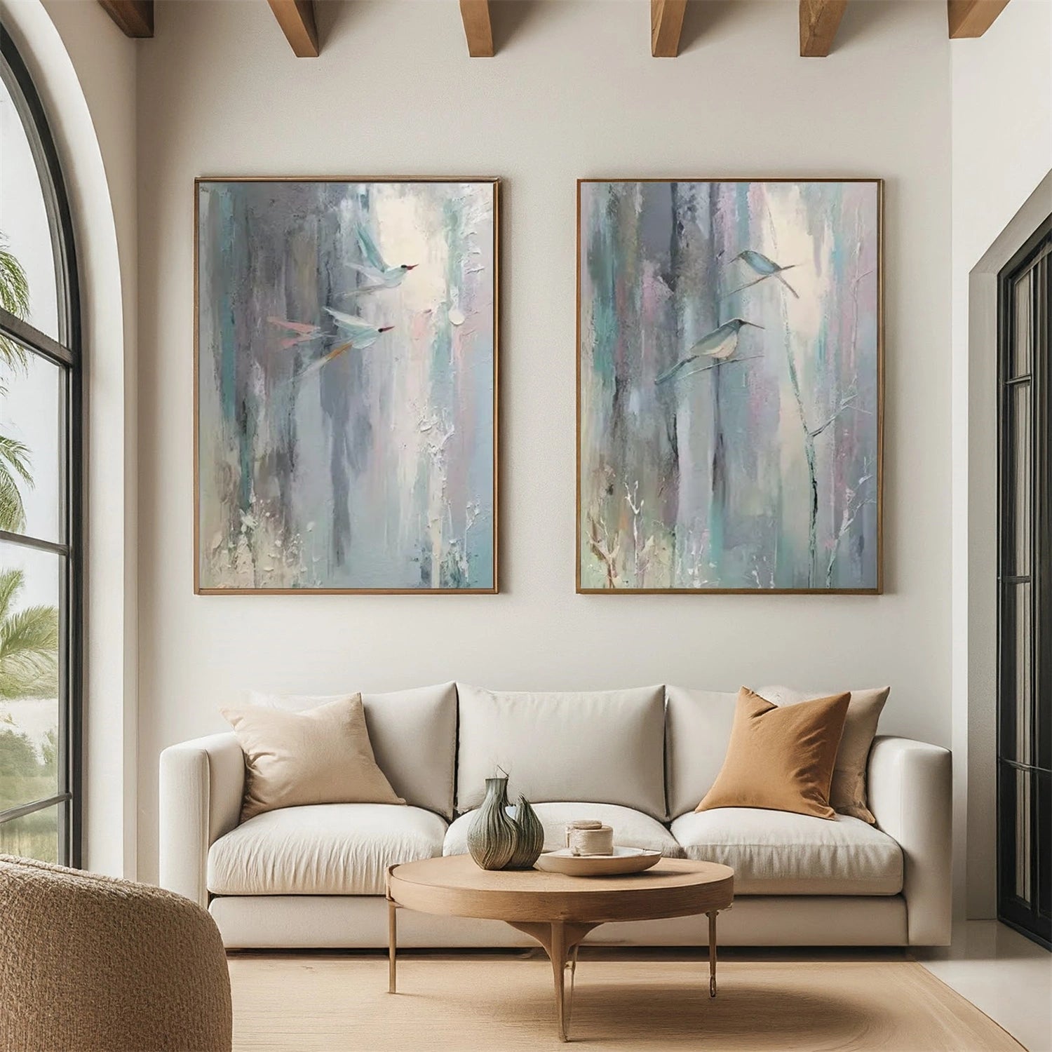Abstract Animal Canvas Art Set of 2 #DW088