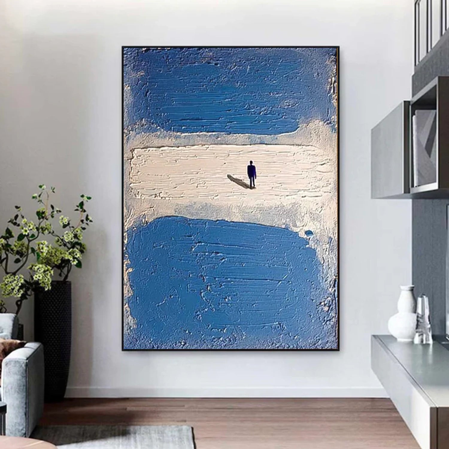 Abstract Portrait Textured Wall Art # LA053