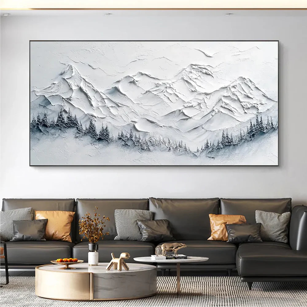 Abstract Mountain Textured Canvas Art #BT035