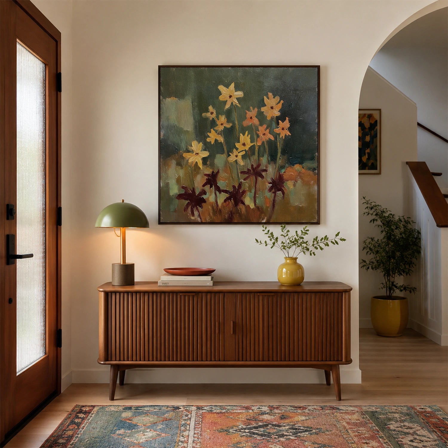 Abstract Flower Canvas Art #MF206