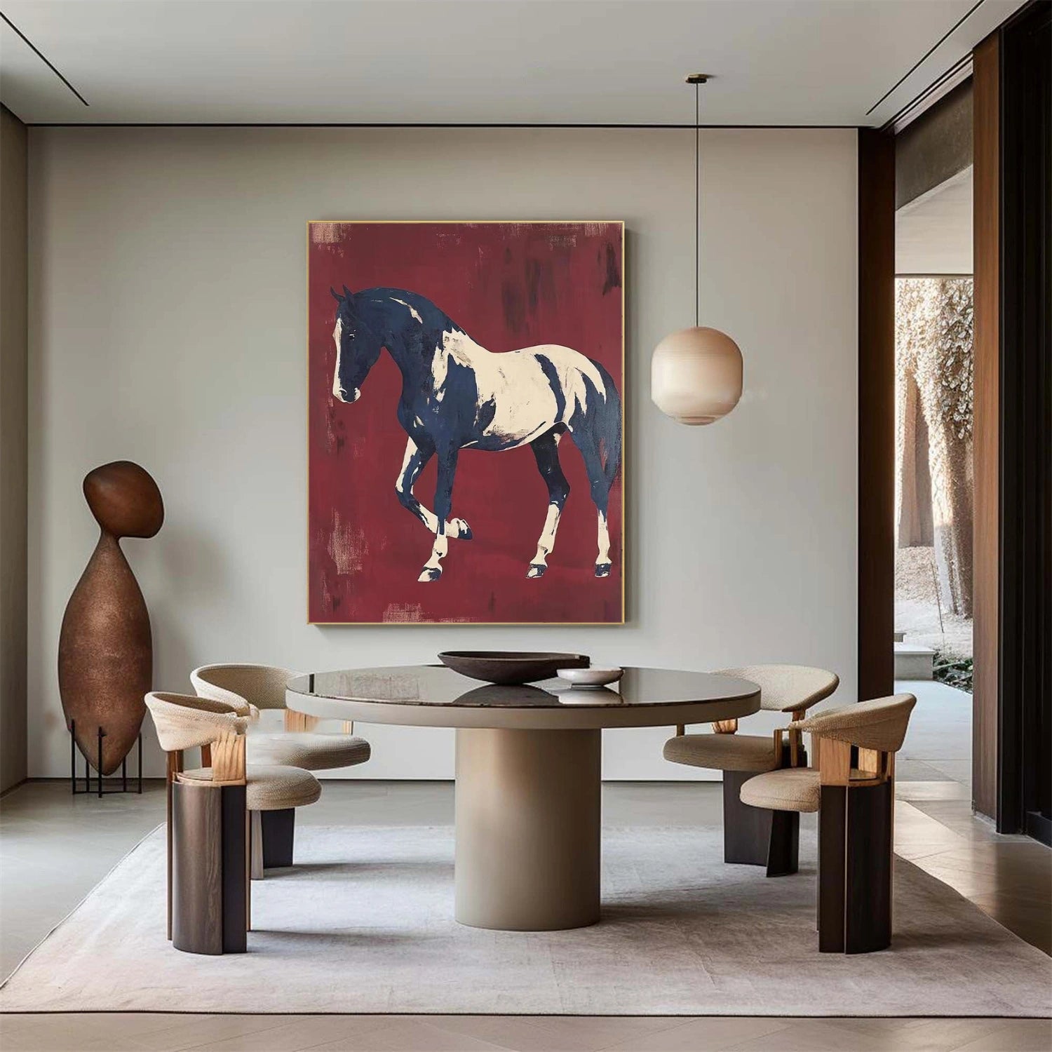 Abstract Animal Horse Canvas Art #DW084