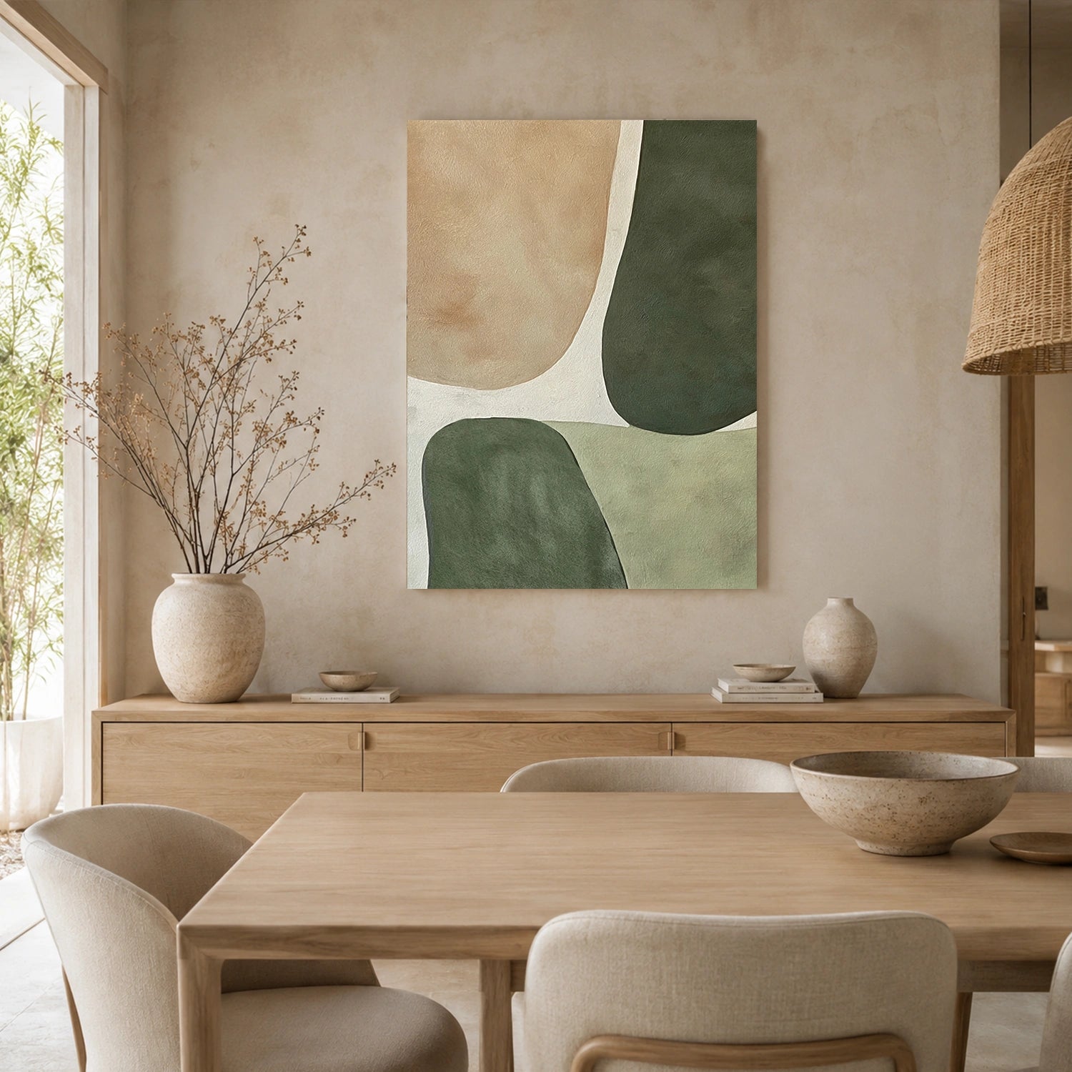 Green Minimalist Canvas Art #WM160