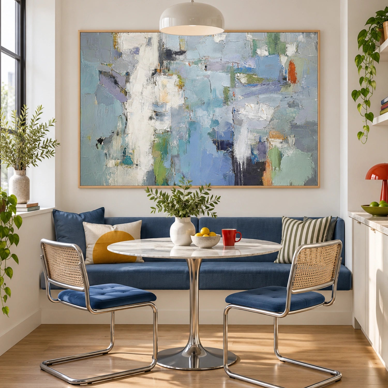 Blue Abstract Wall Art #VA341
