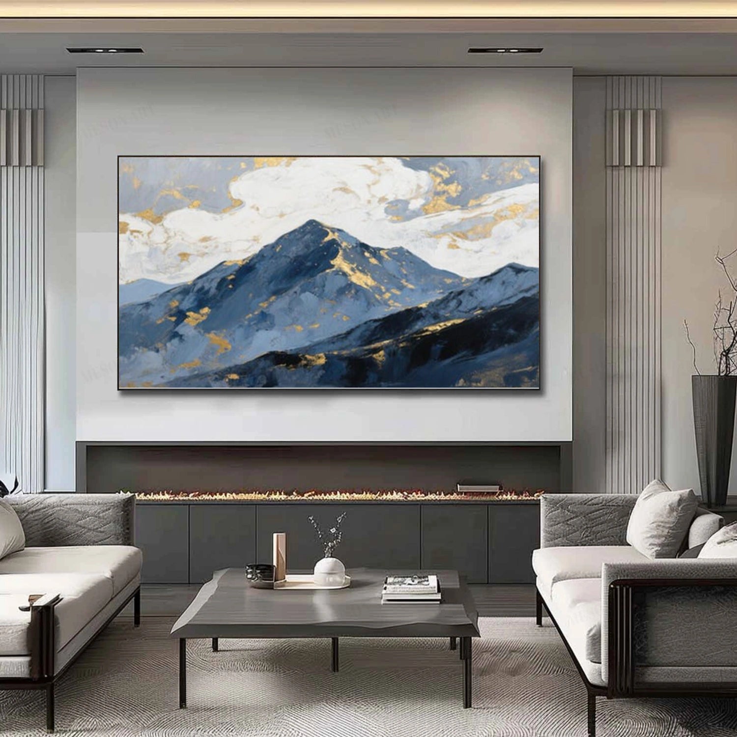 Abstract Mountain Canvas Art #BT084