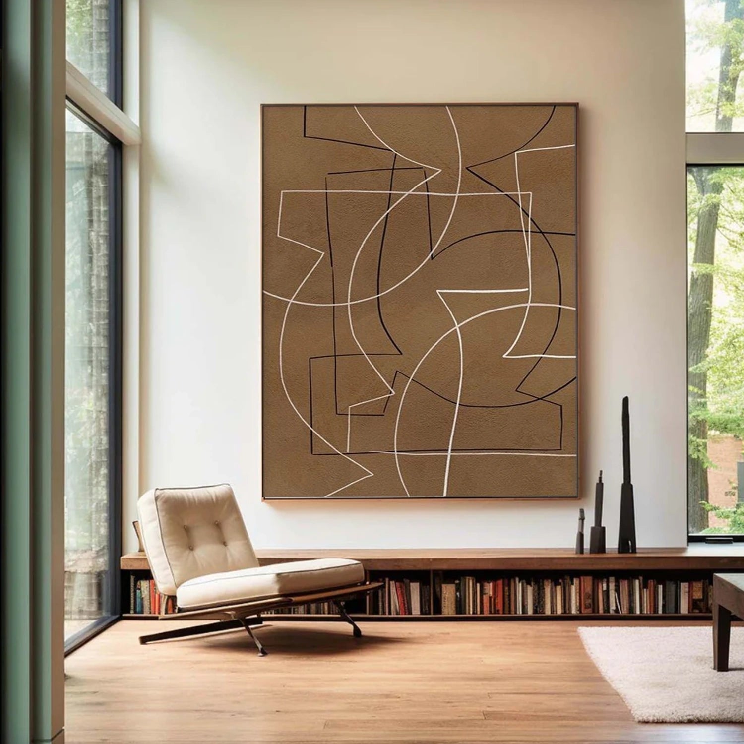 Brown Minimalist Canvas Art #WM099