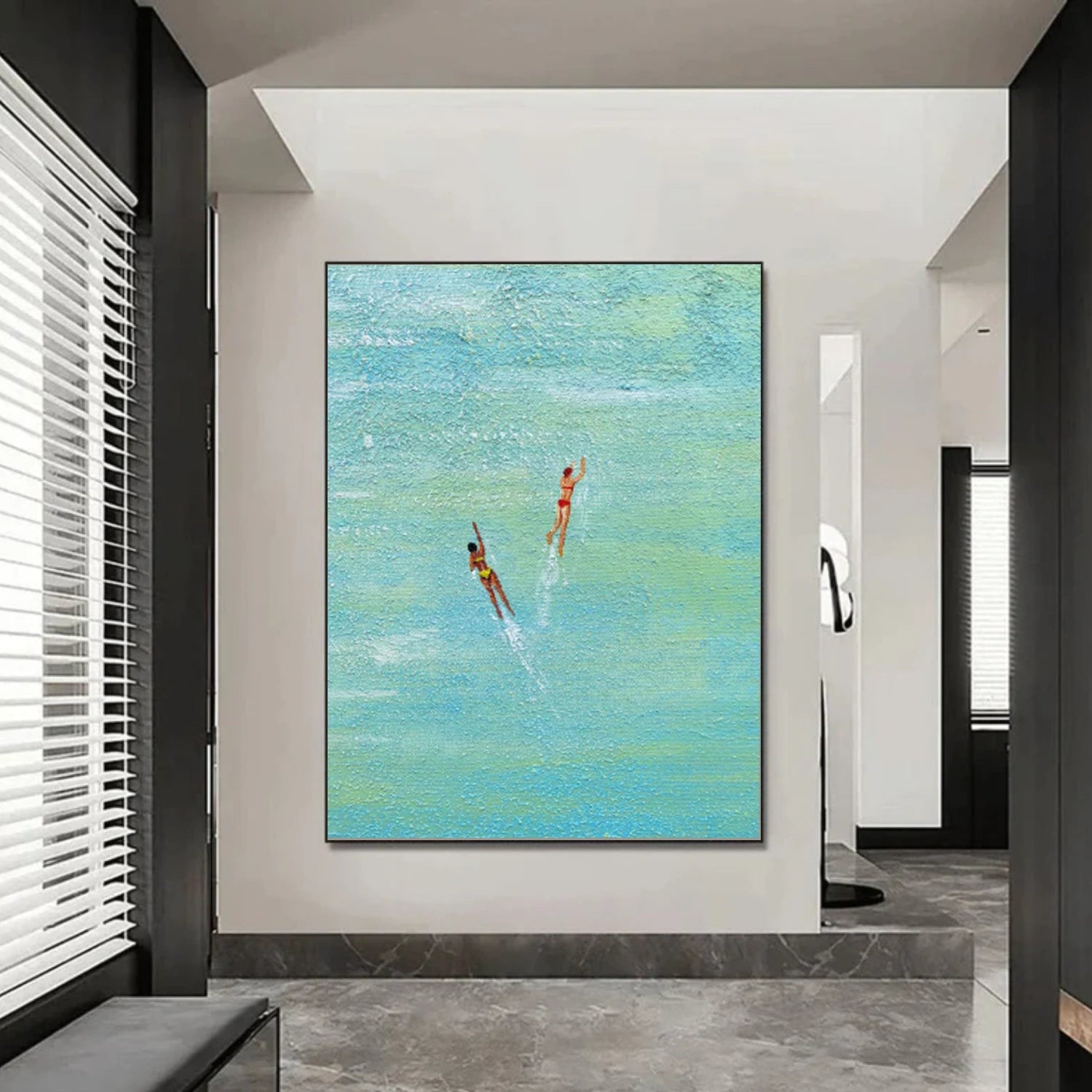 Swimming Sport Canvas Painting #PB078