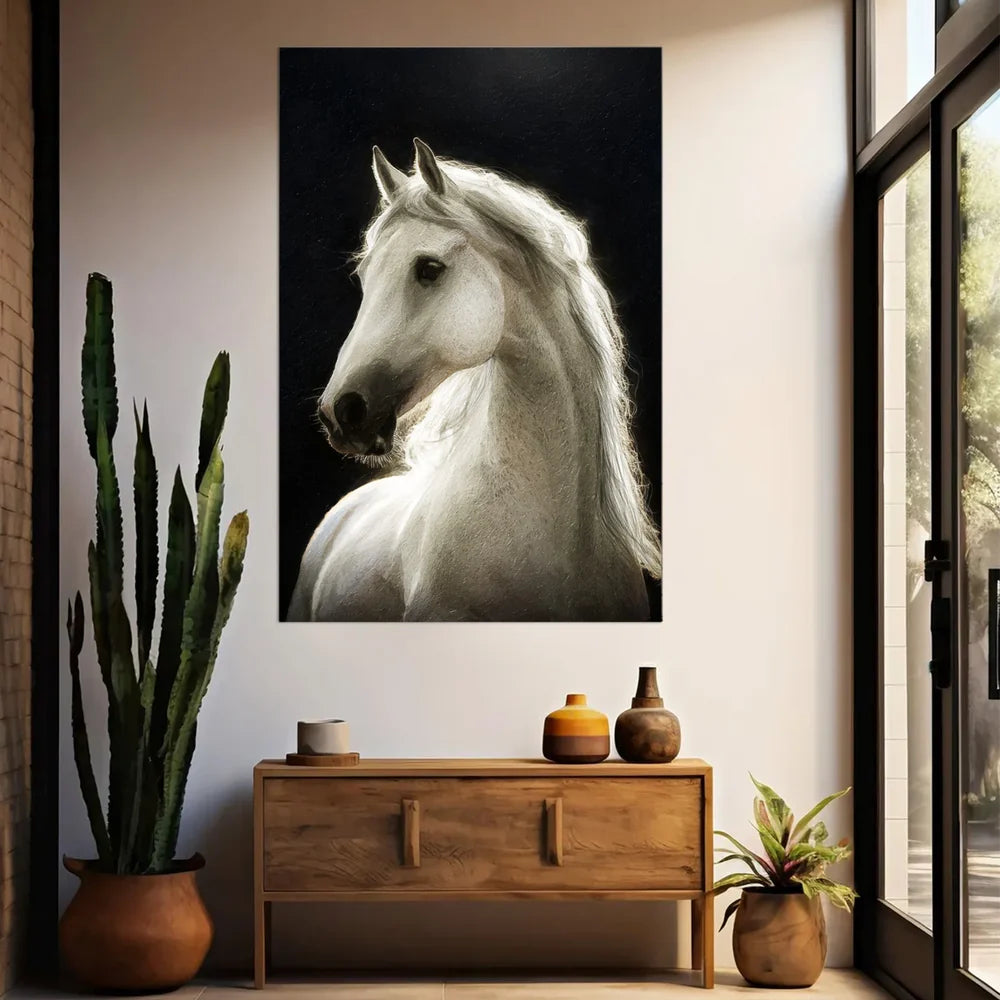 Abstract Animal Horse Canvas Art #DW069