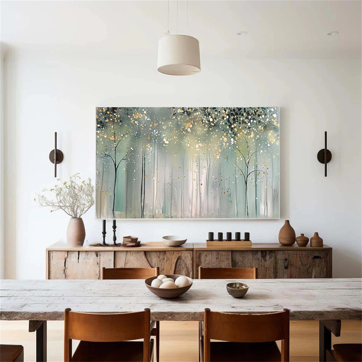 Abstract Flower And Tree Canvas Art #MF187