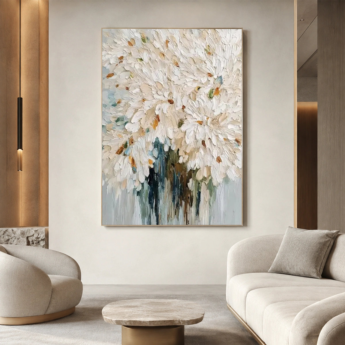 Abstract Flower And Tree Textured Canvas Art #MF222