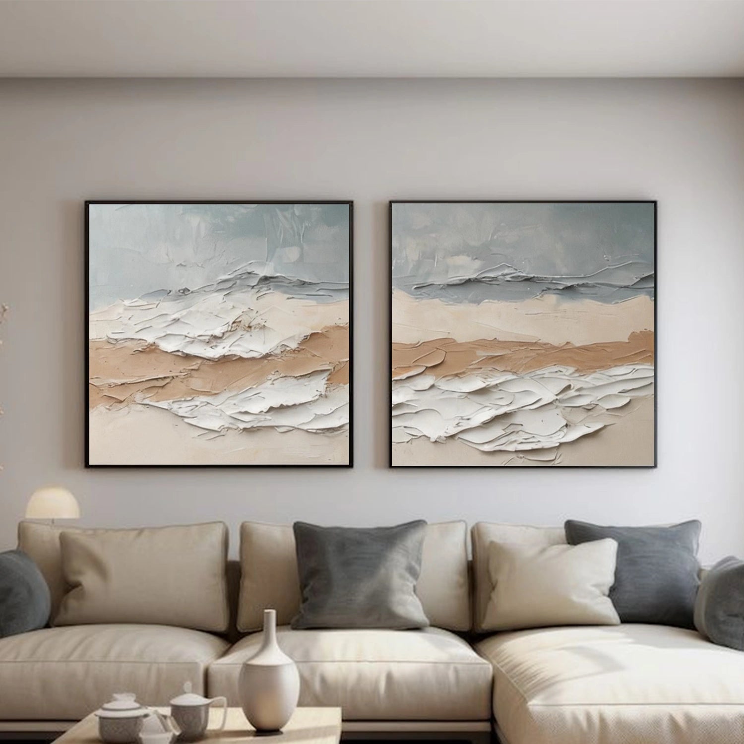 Abstract Textured Wall Art Set of 2#VA282