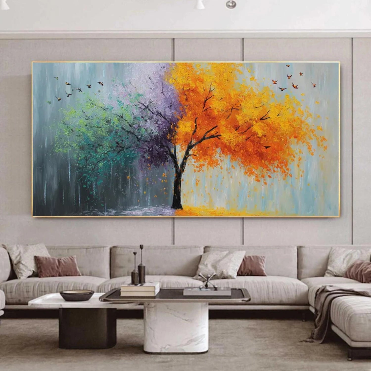 Abstract Flower And Tree Canvas Art  #MF158