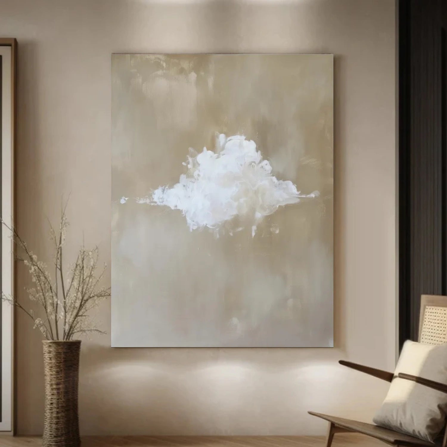 Minimalist Ocean And Sky Canvas Art #OC090