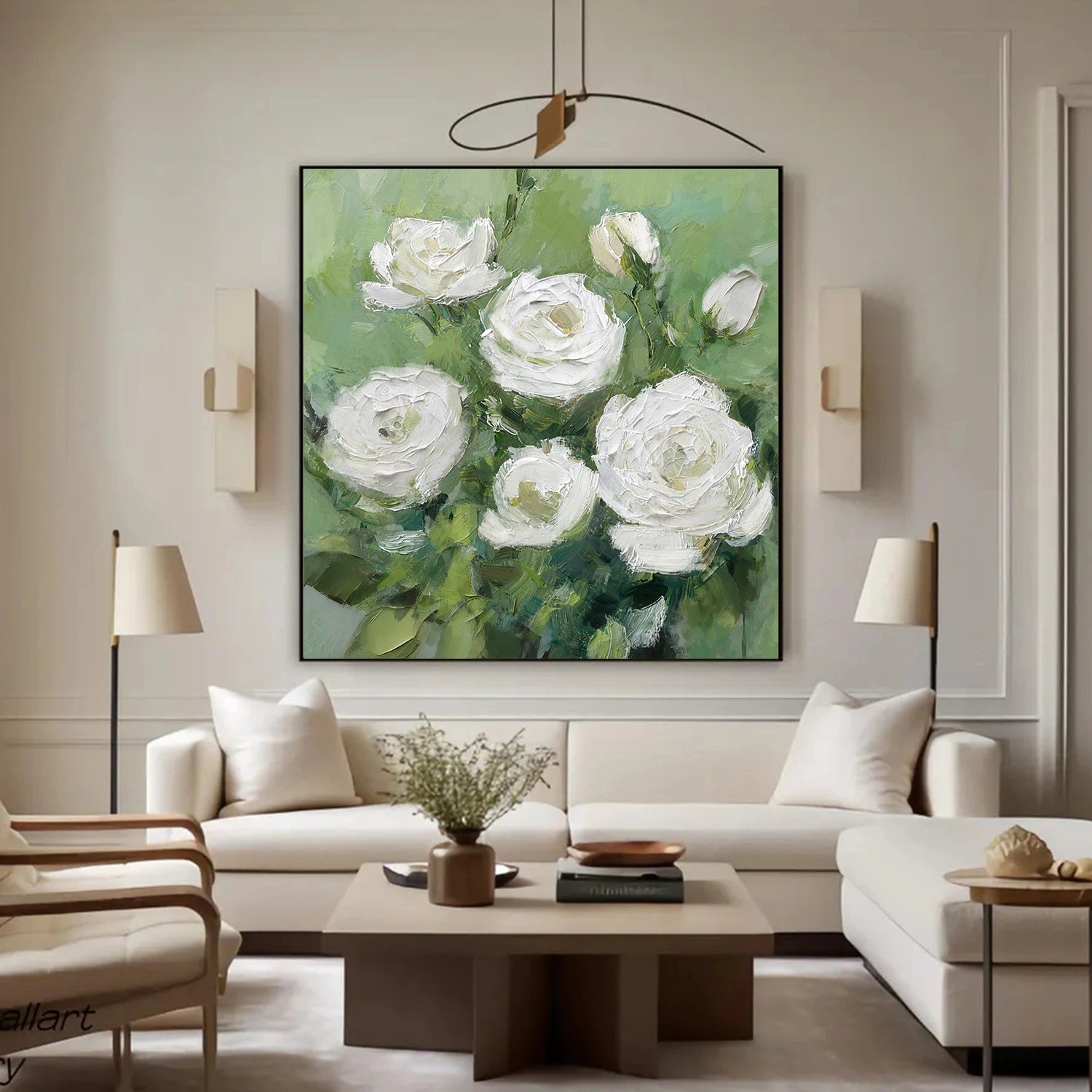 Abstract Flower And Tree Textured Canvas Art #MF167