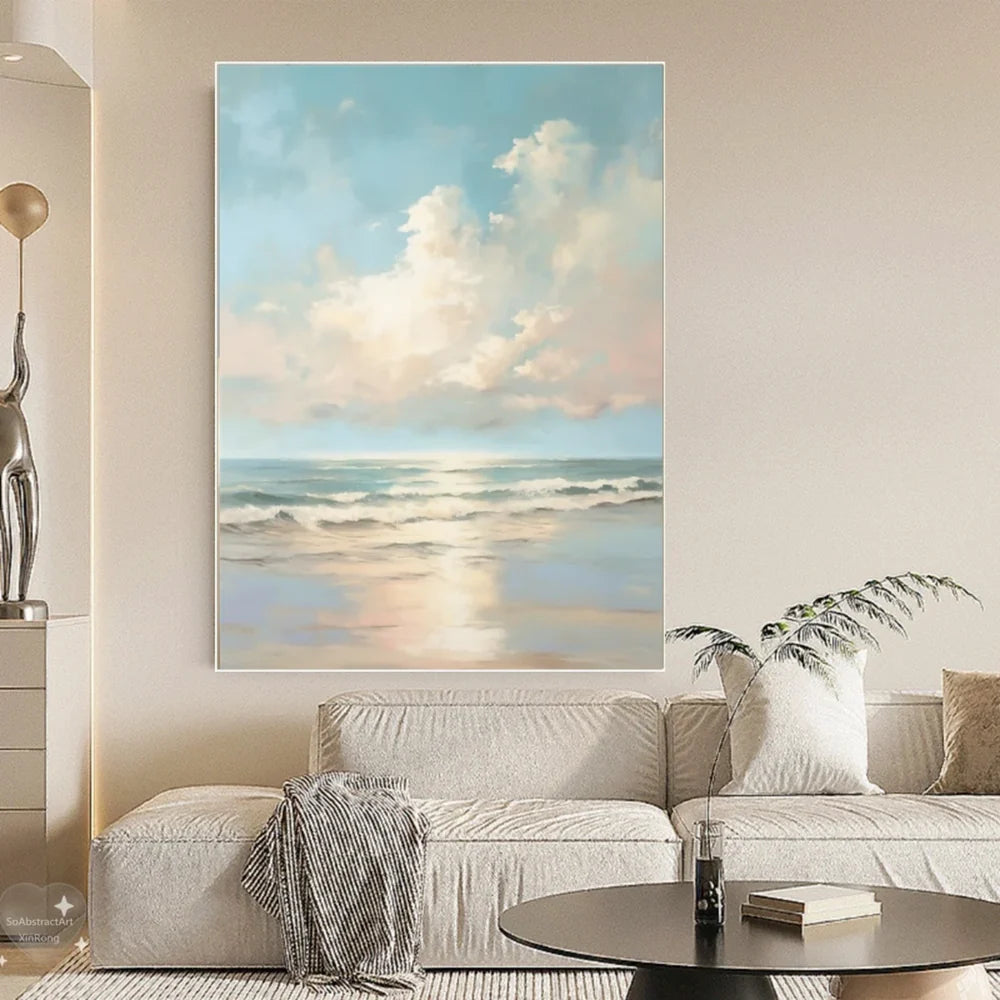 Abstract Ocean And Sky Canvas Art # OC030