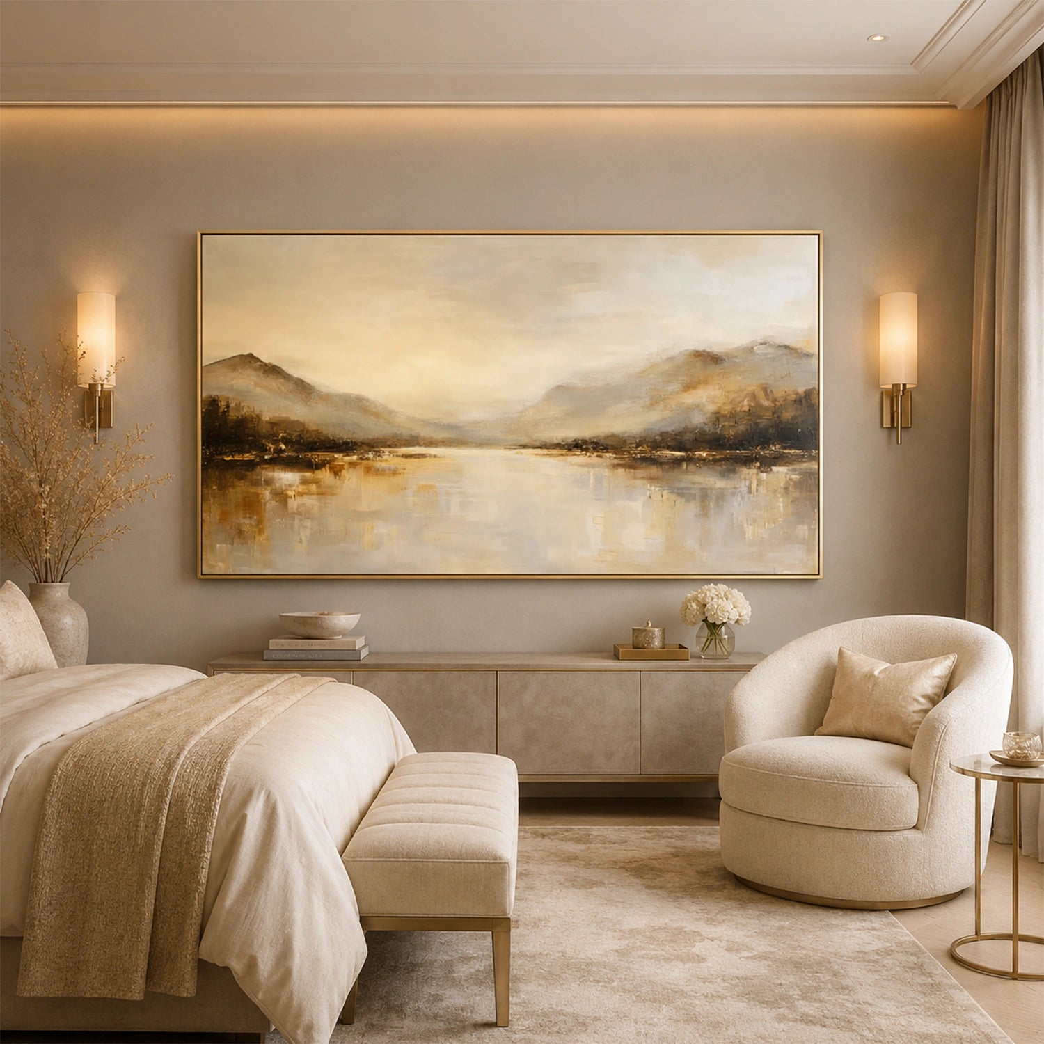 Abstract Mountain Canvas Art #BT100