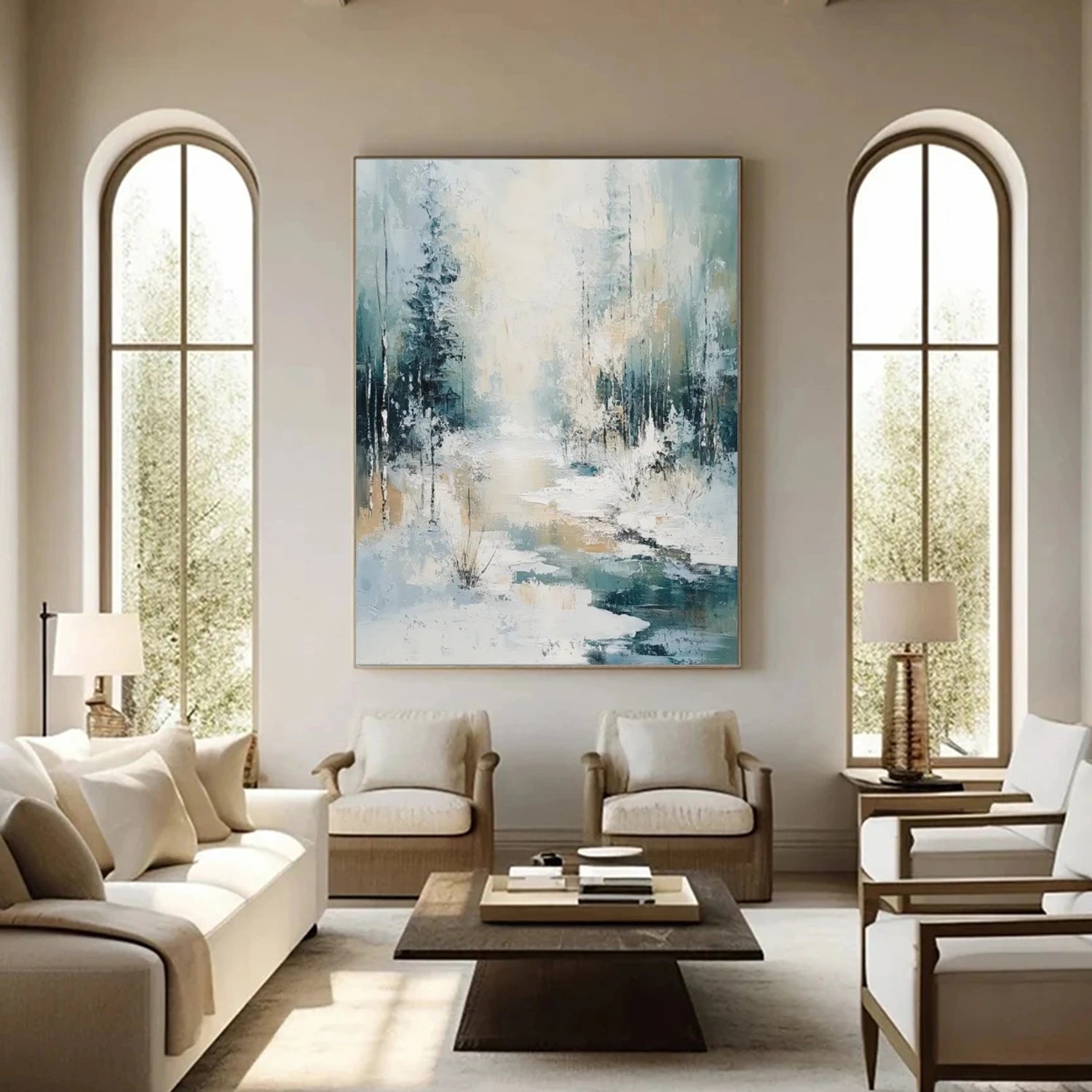 Abstract Flower And Tree Canvas Art #MF089