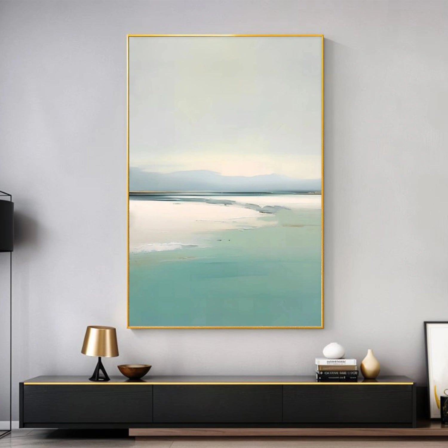 Abstract Ocean And Sky Canvas Art #OC146