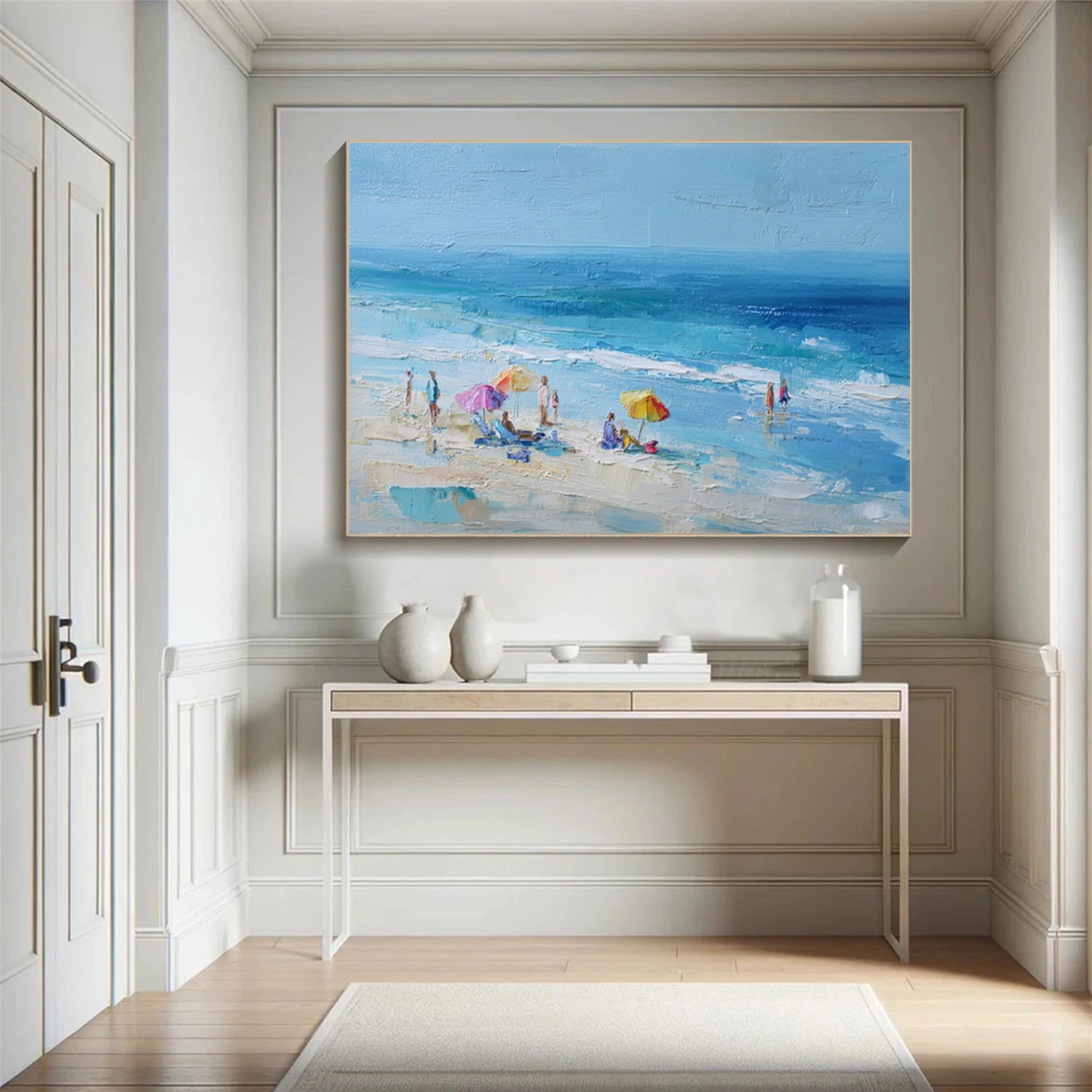 Abstract Ocean And Sky Canvas Art #OC182