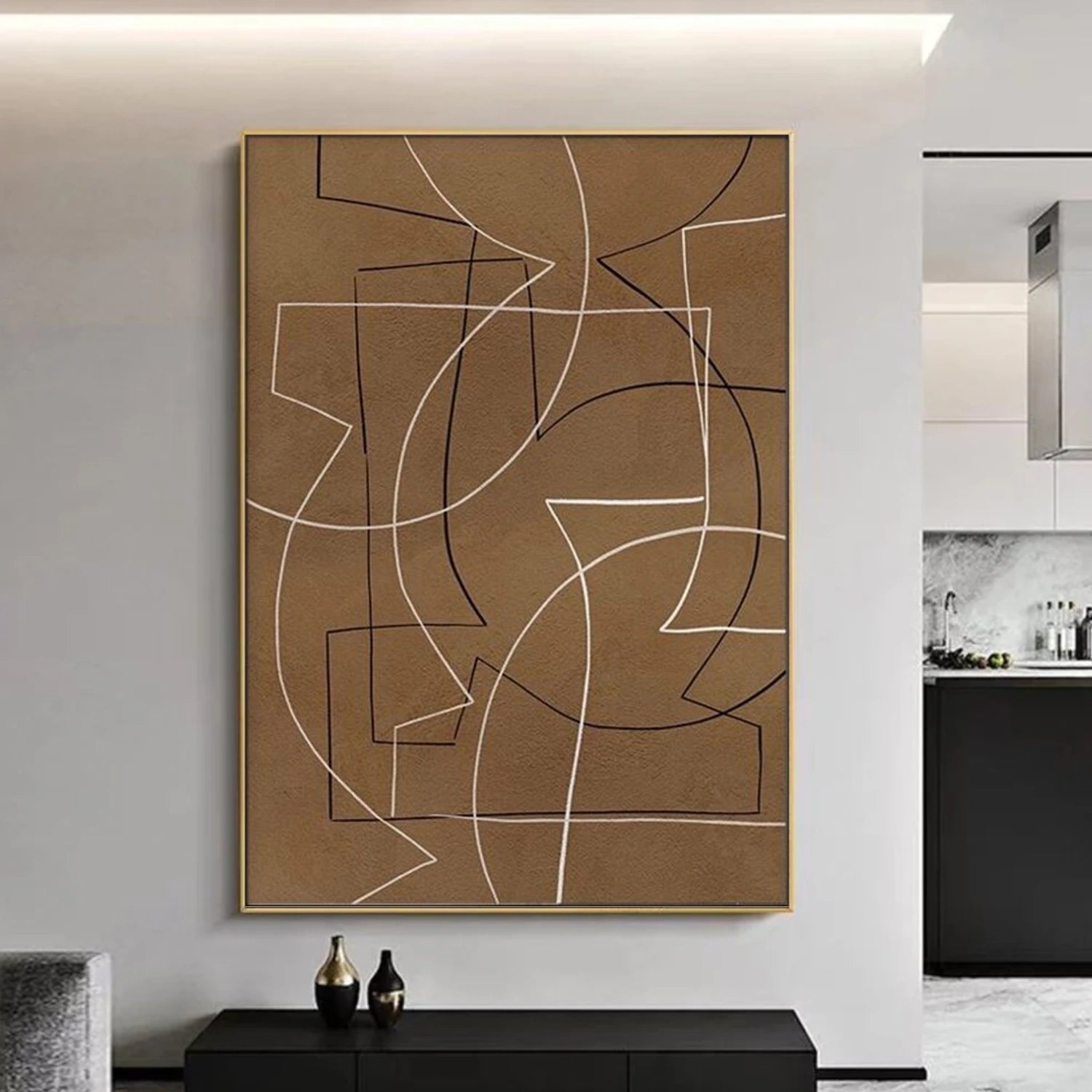 Brown Minimalist Canvas Art #WM099