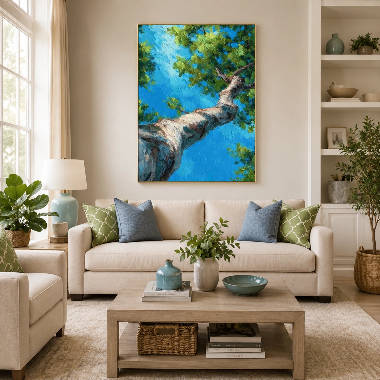 Abstract Flower And Tree Canvas Art #MF220