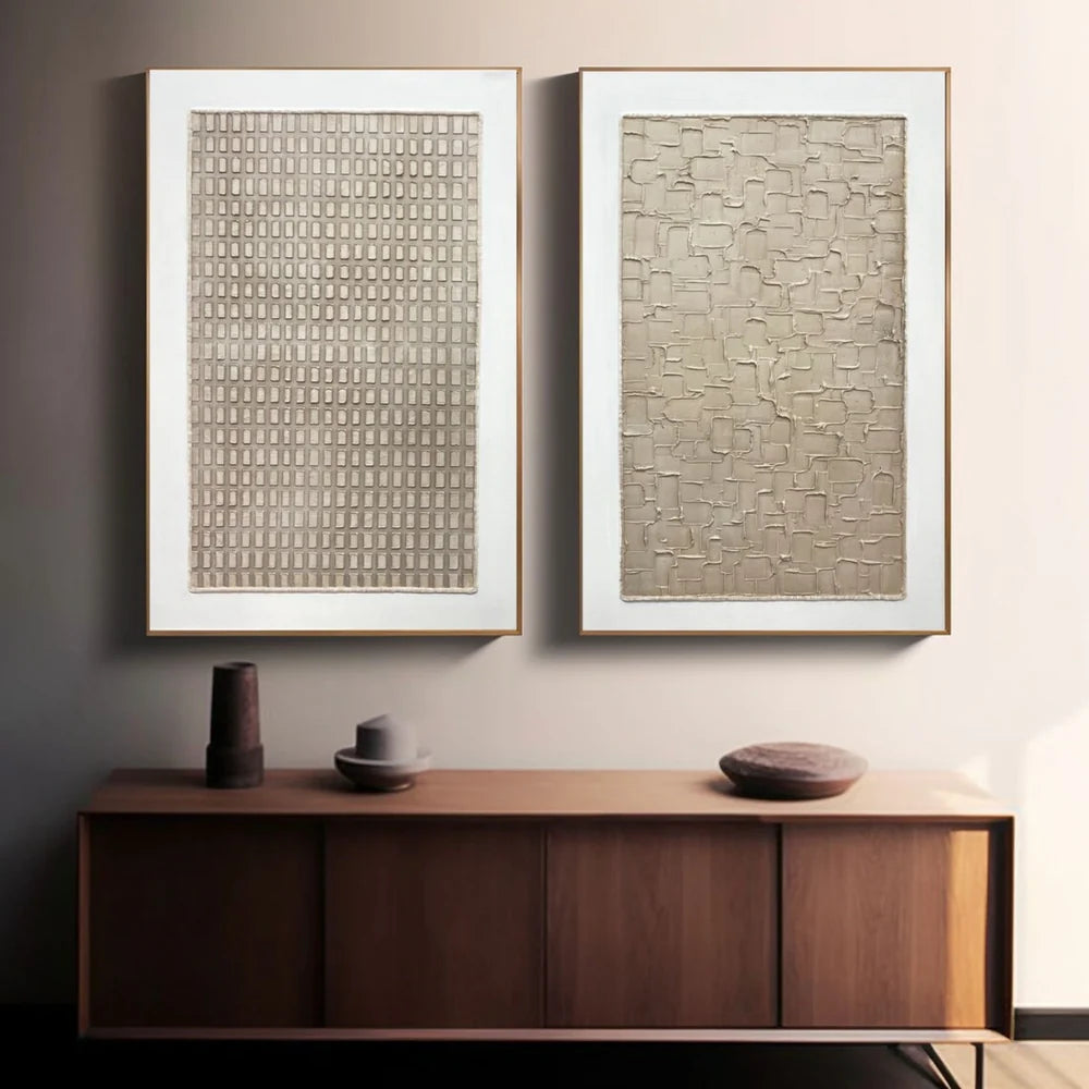 Wabi Sabi Textured Wall Art Set of 2 #VS056