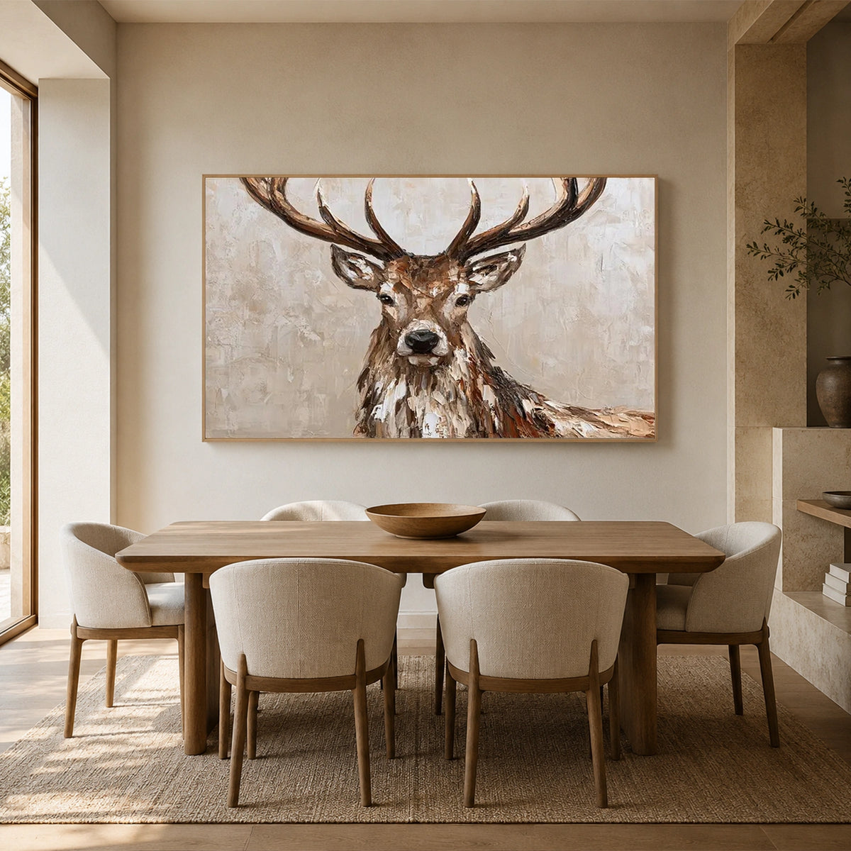Abstract Animal Deer Canvas Art #DW170