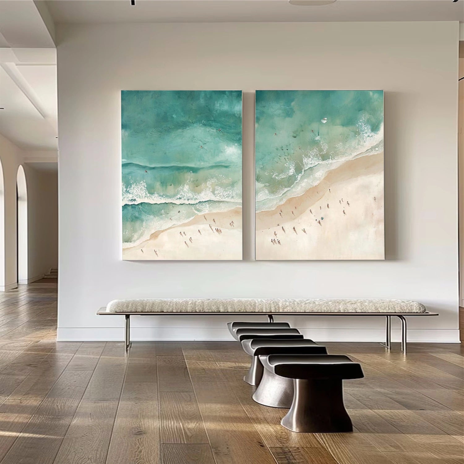 Swimming Sport Textured Canvas Painting #PB081