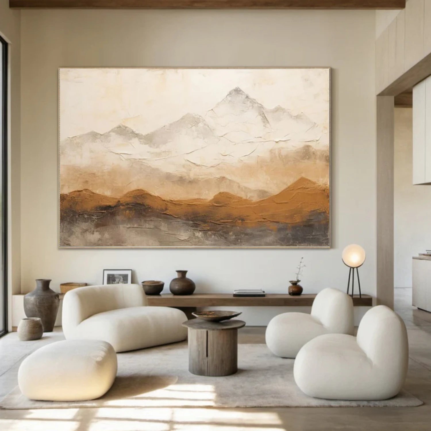 Abstract Mountain Textured Canvas Art #BT063