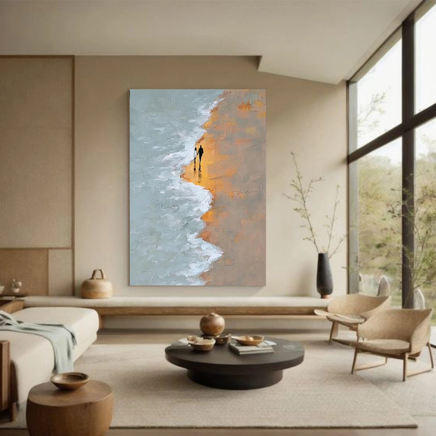 Abstract Ocean And Sky Canvas Art #OC168