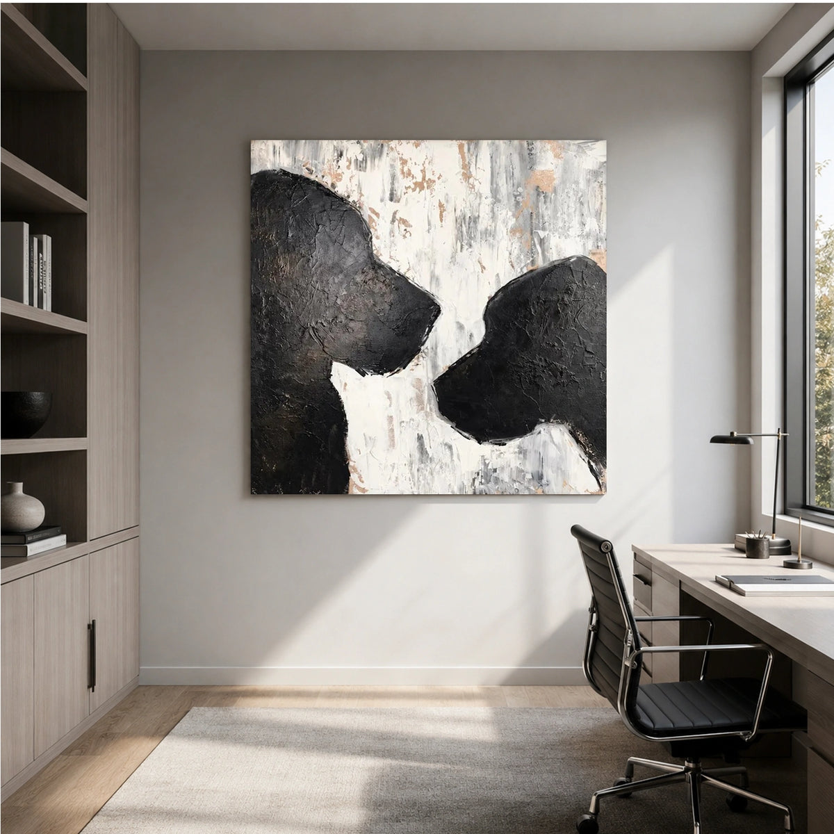 Abstract Animal Dog Canvas Art #DW172