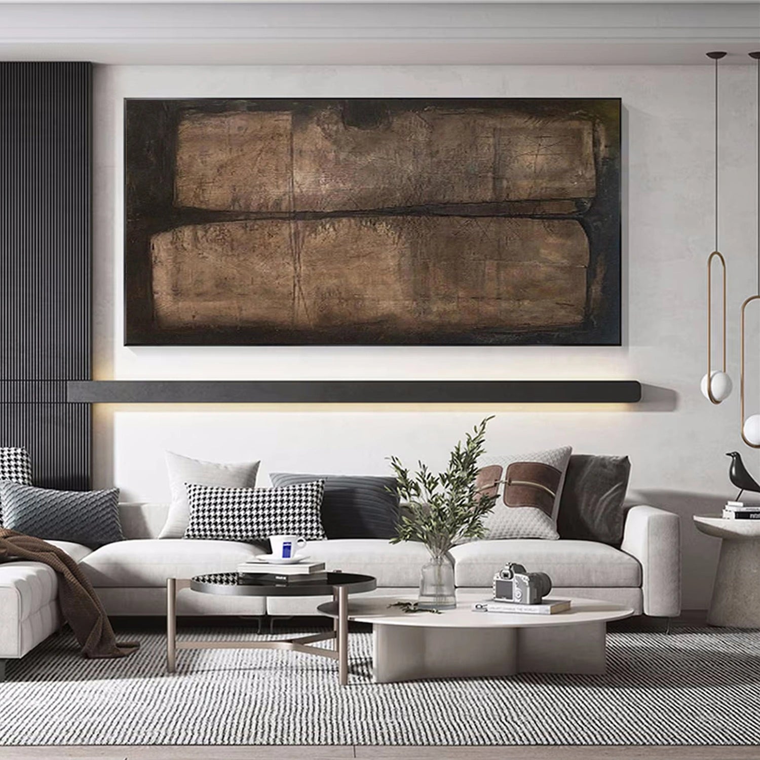 Brown and Black Wabi Sabi Wall Art #VS211