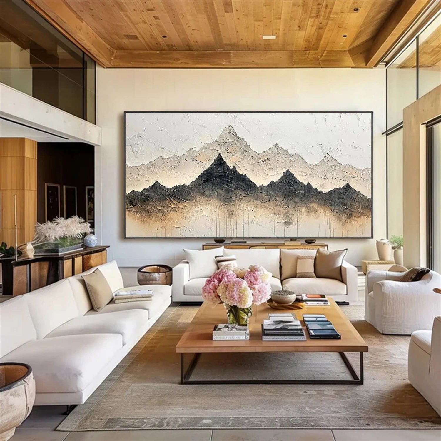 Abstract Mountain Canvas Art #BT092