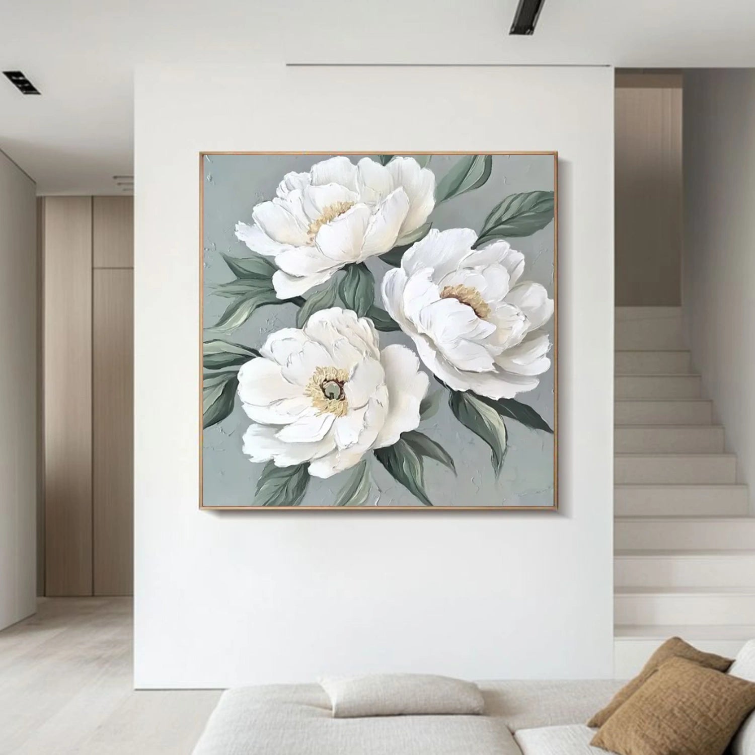 Abstract Flower And Tree Textured Canvas Art #MF184