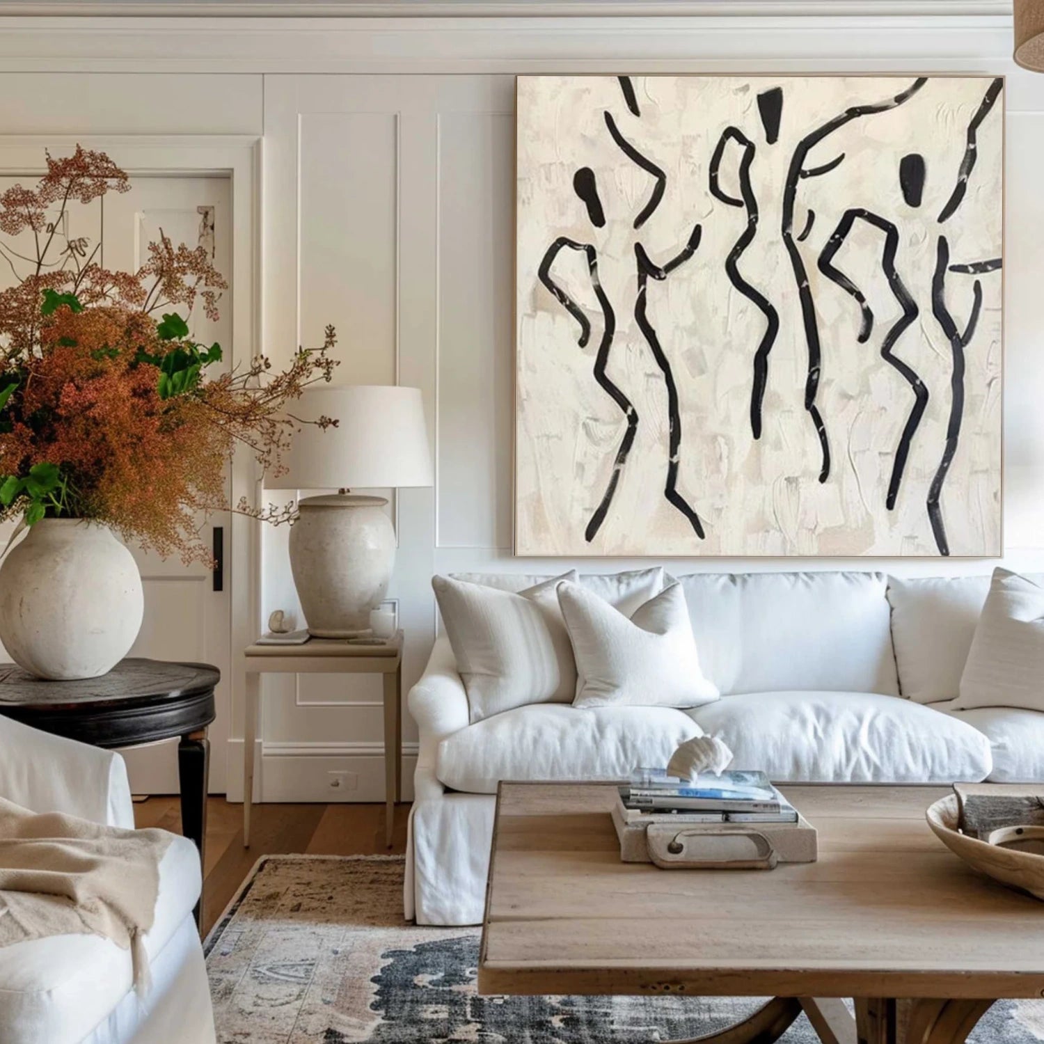 Black and White Abstract Wall Art #VA156