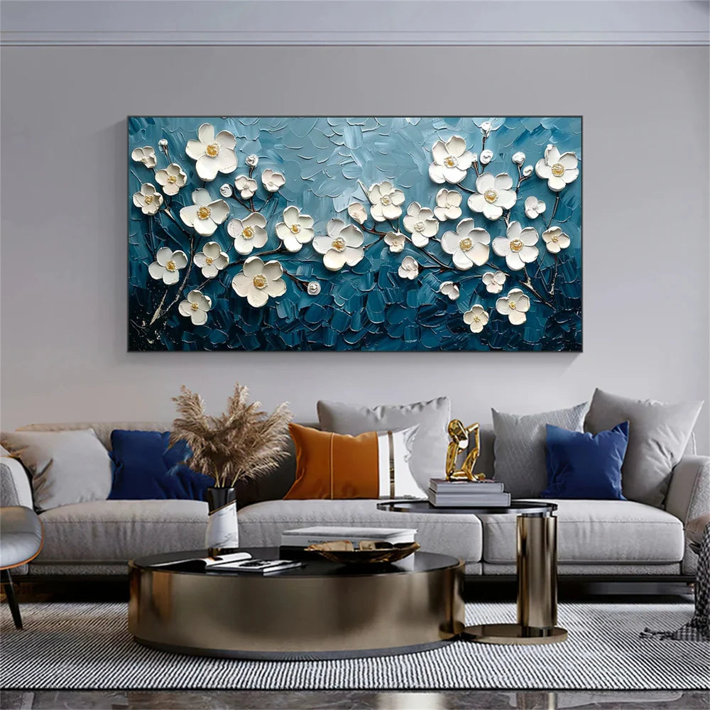 Abstract Flower And Tree Textured Canvas Art #MF028