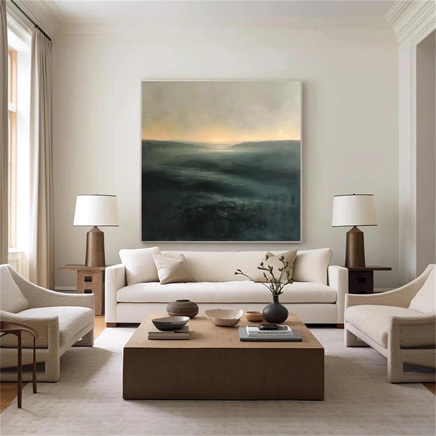 Abstract Mountain Canvas Art #BT039