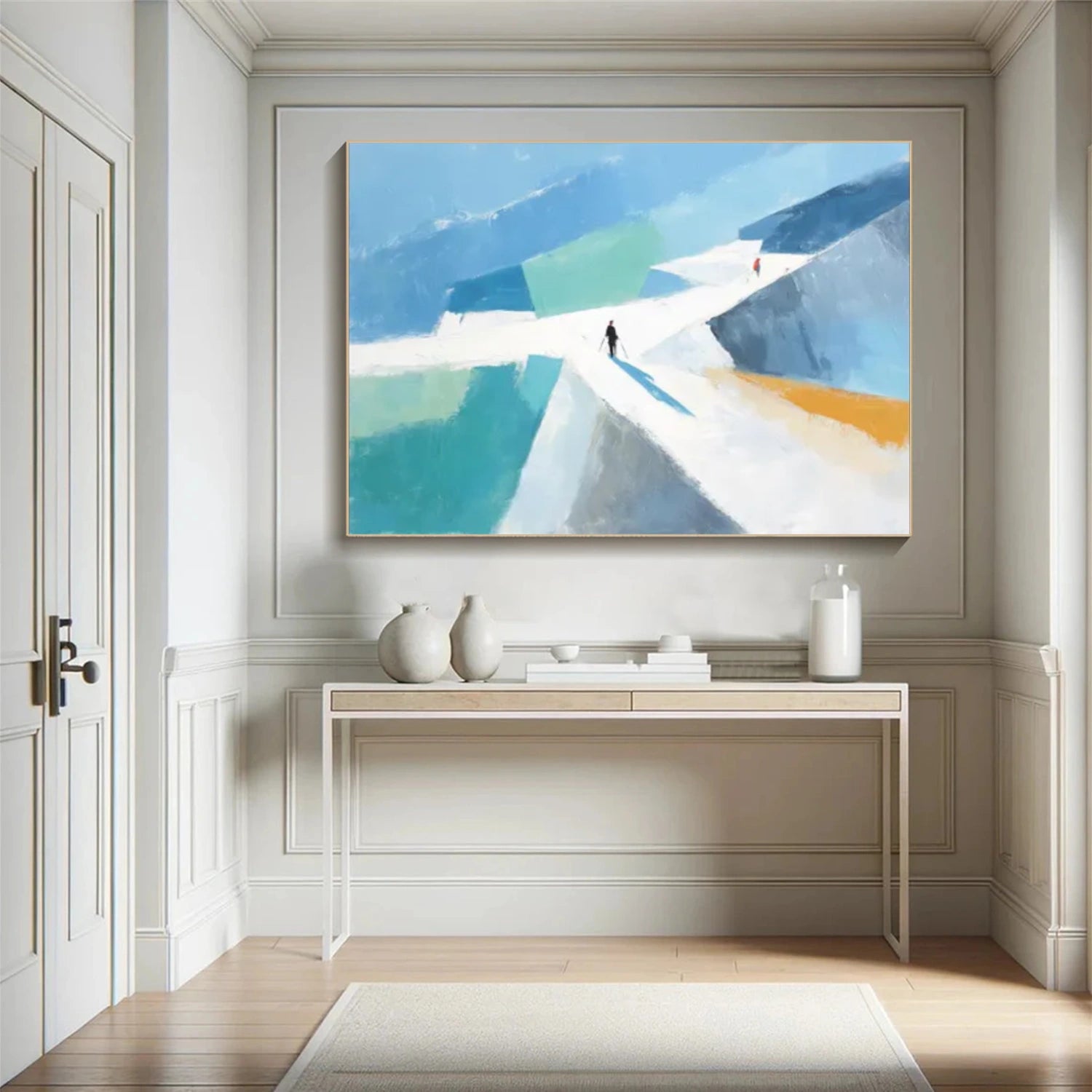 Climbing Sport Textured Canvas Painting #PB063