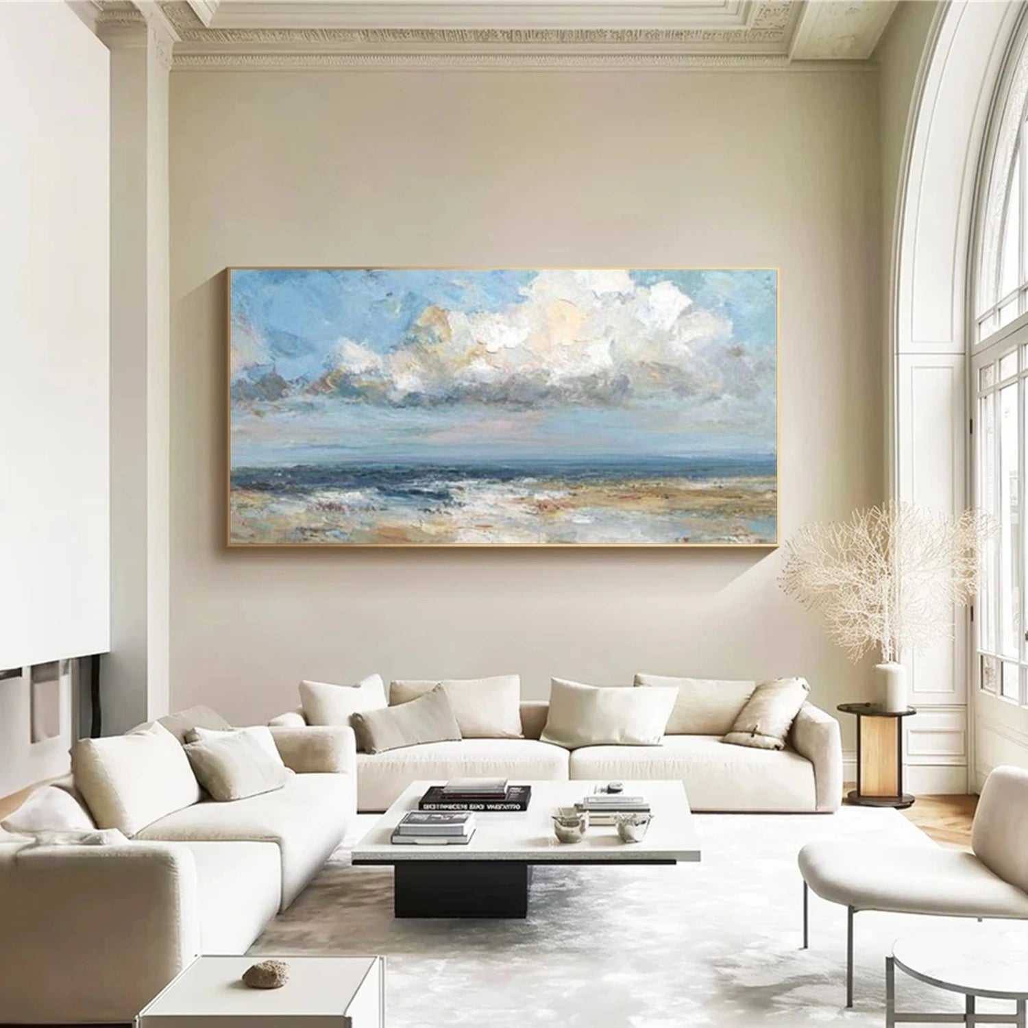 Abstract Ocean And Sky Canvas Art #OC133