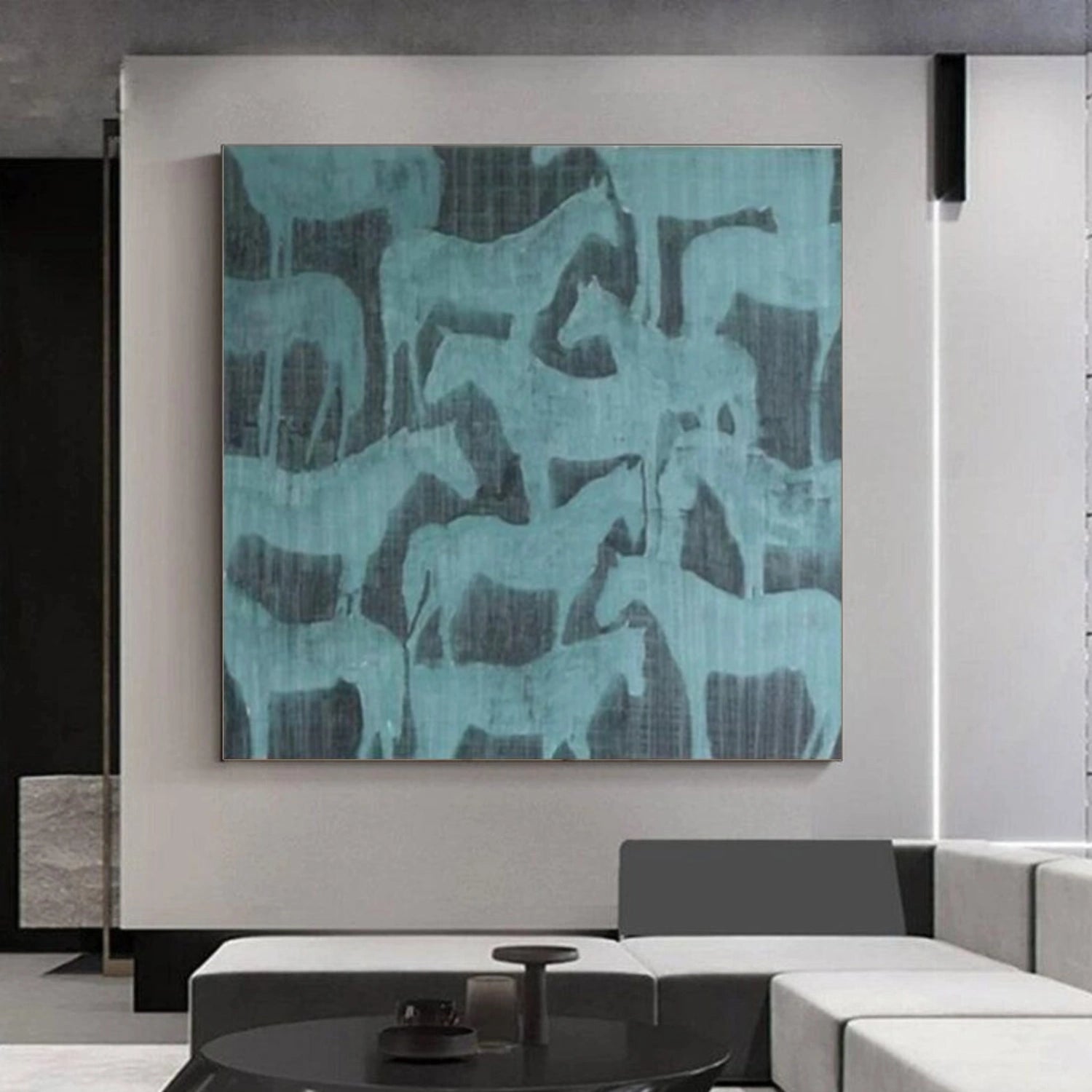 Abstract Animal Horse Canvas Art #DW082