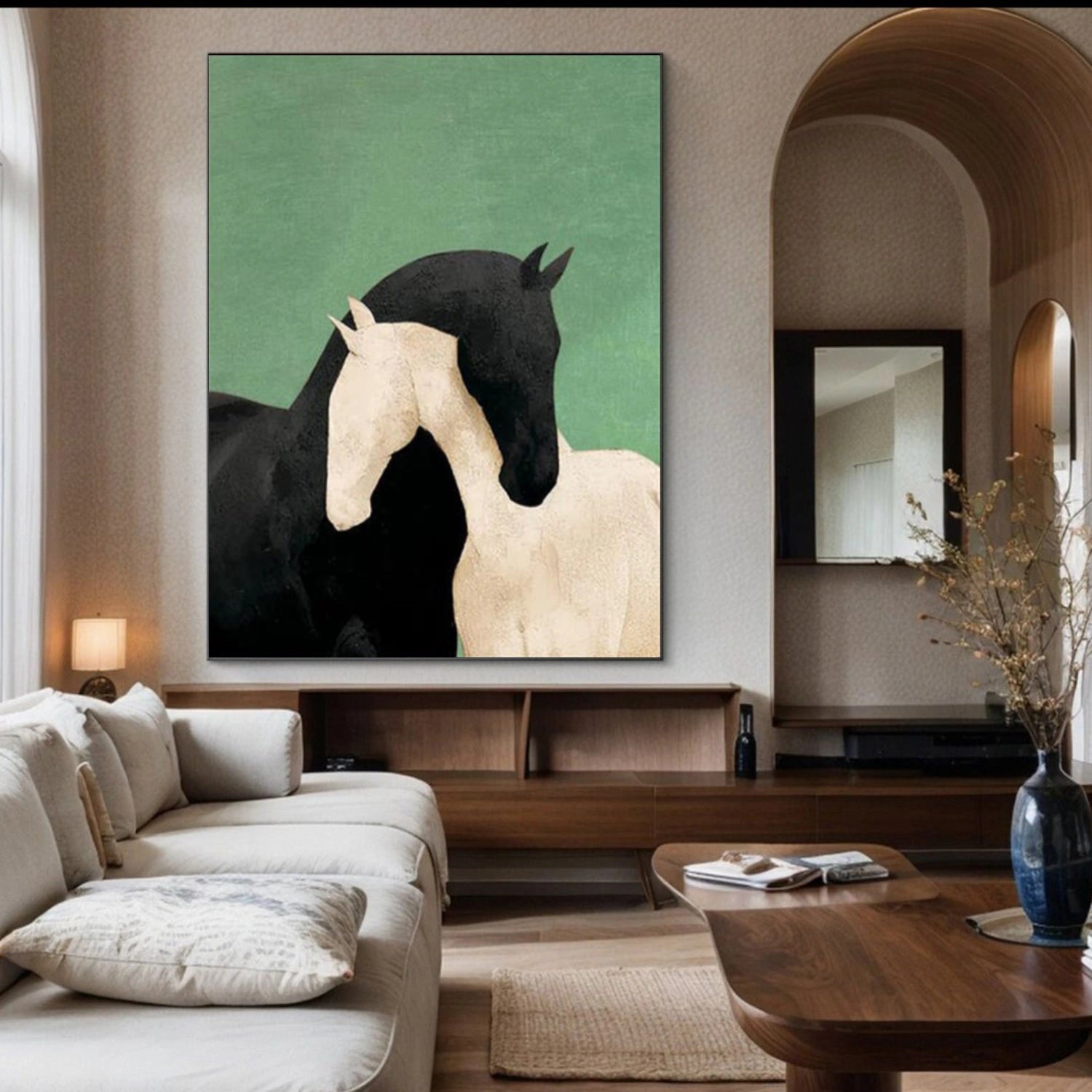 Abstract Animal Horse Canvas Art #DW124
