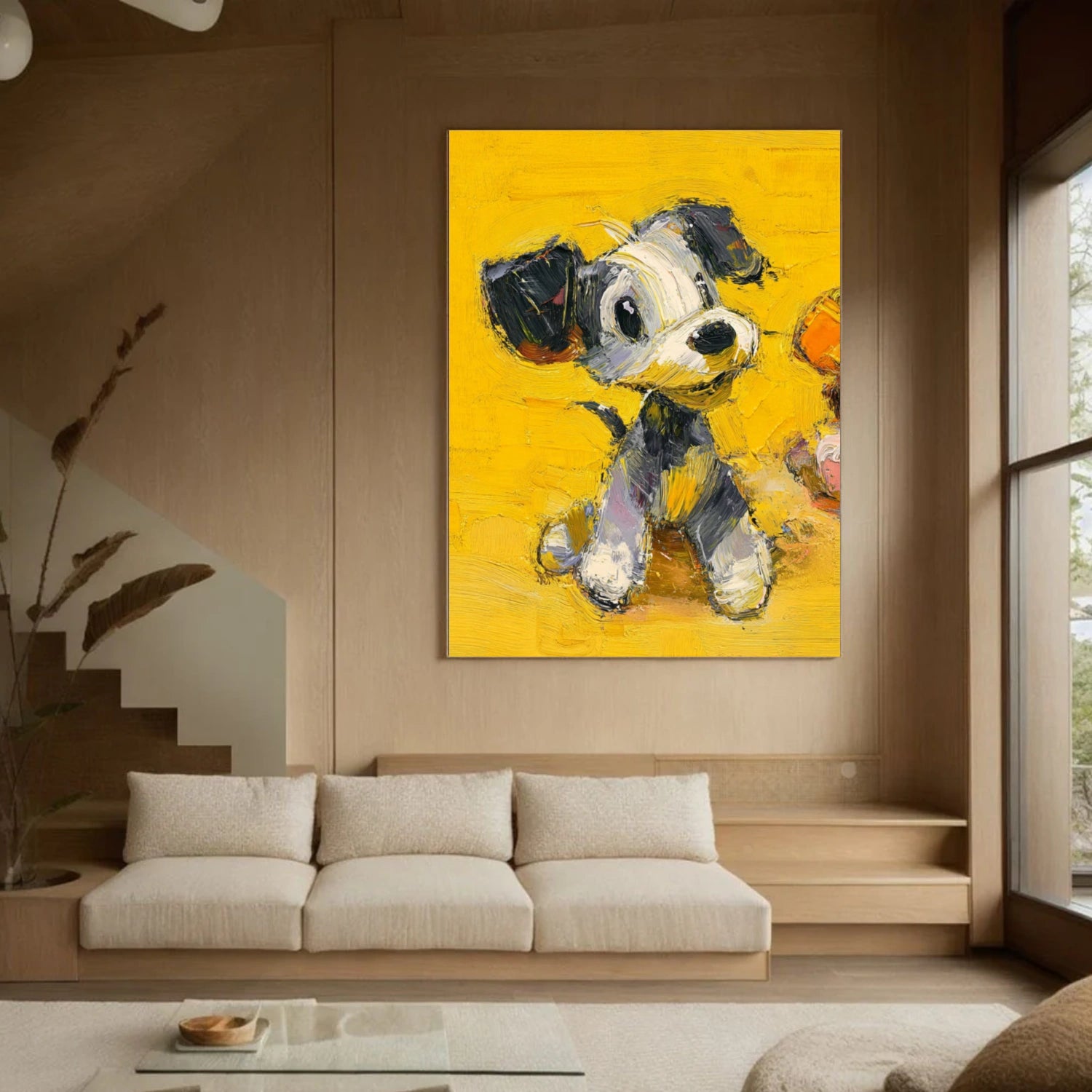Abstract Animal Dog Canvas Art #DW130