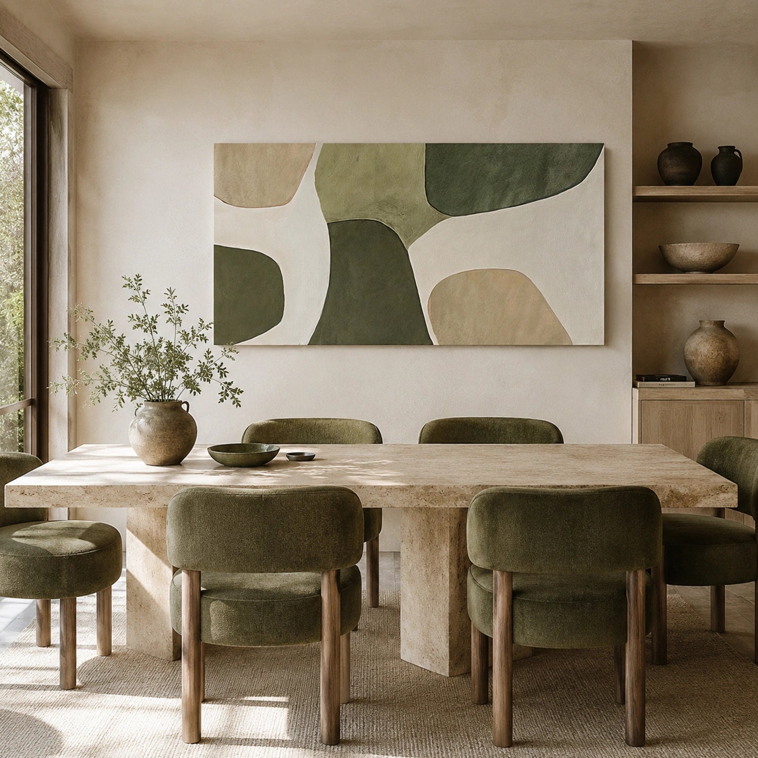 Green Minimalist Canvas Art #WM159